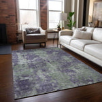 Machine Made ACN573 Purple  Rugs 