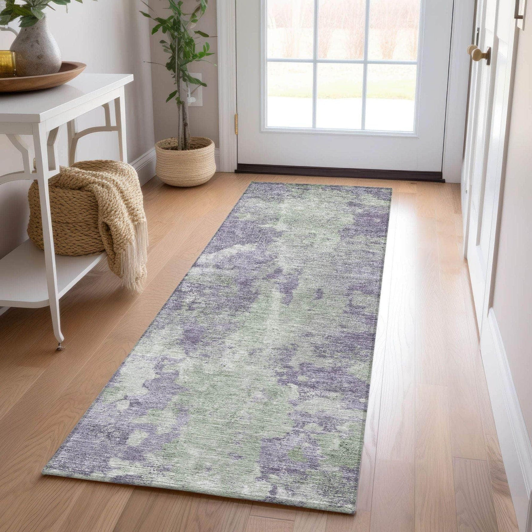 Machine Made ACN573 Purple  Rugs 