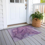 Machine Made ACN607 Purple  Rugs 