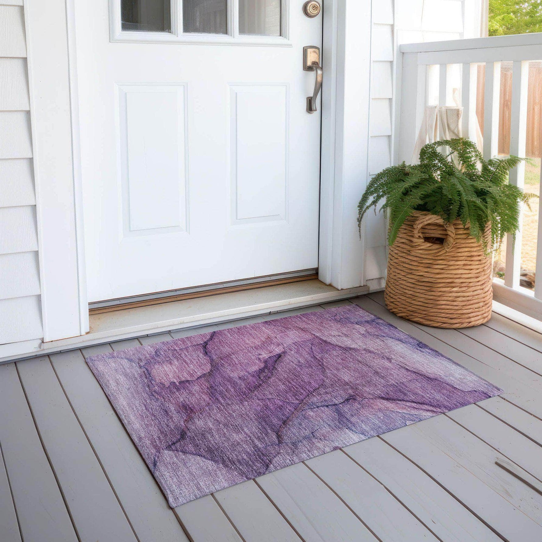 Machine Made ACN607 Purple  Rugs 
