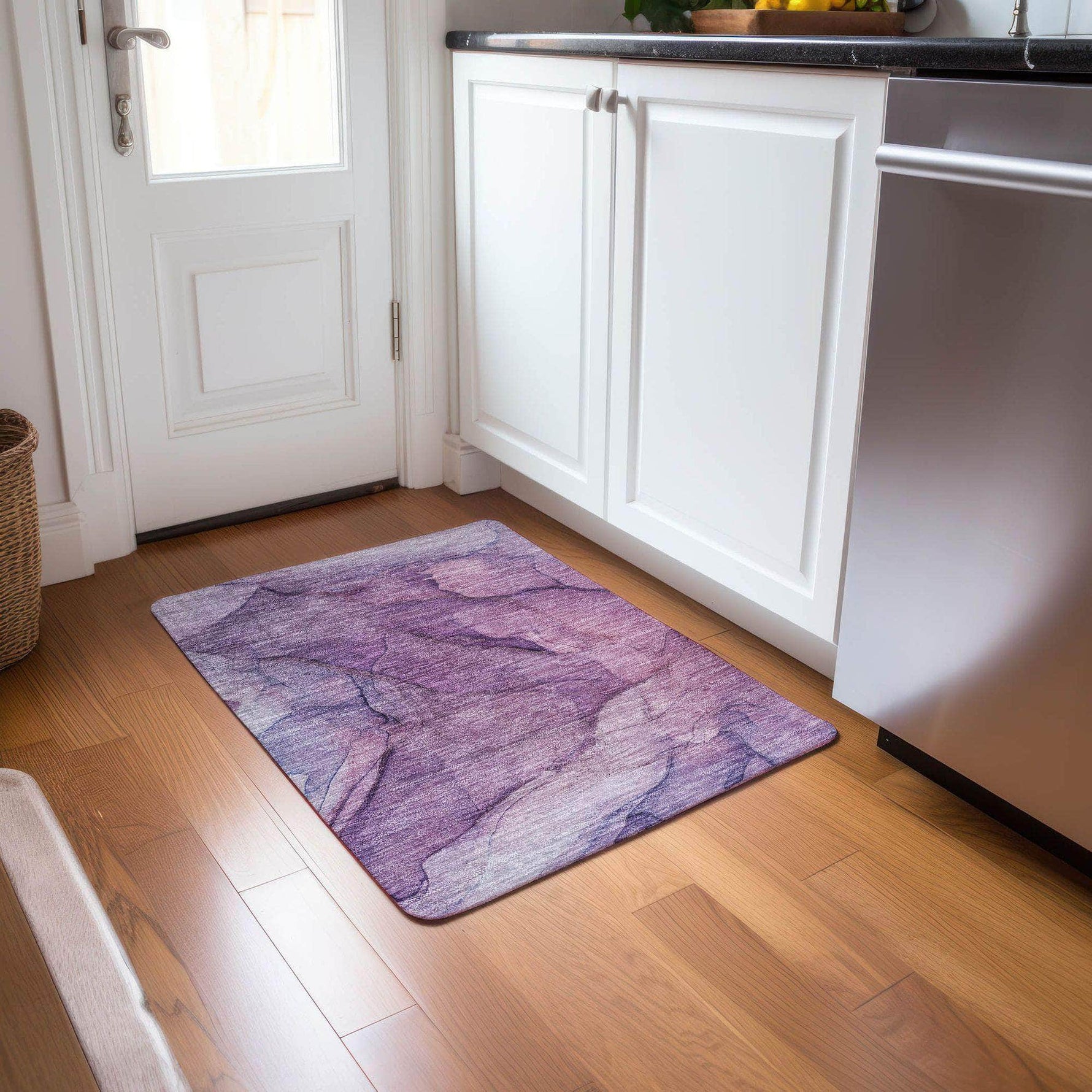 Machine Made ACN607 Purple  Rugs 