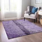 Machine Made ACN605 Purple  Rugs 