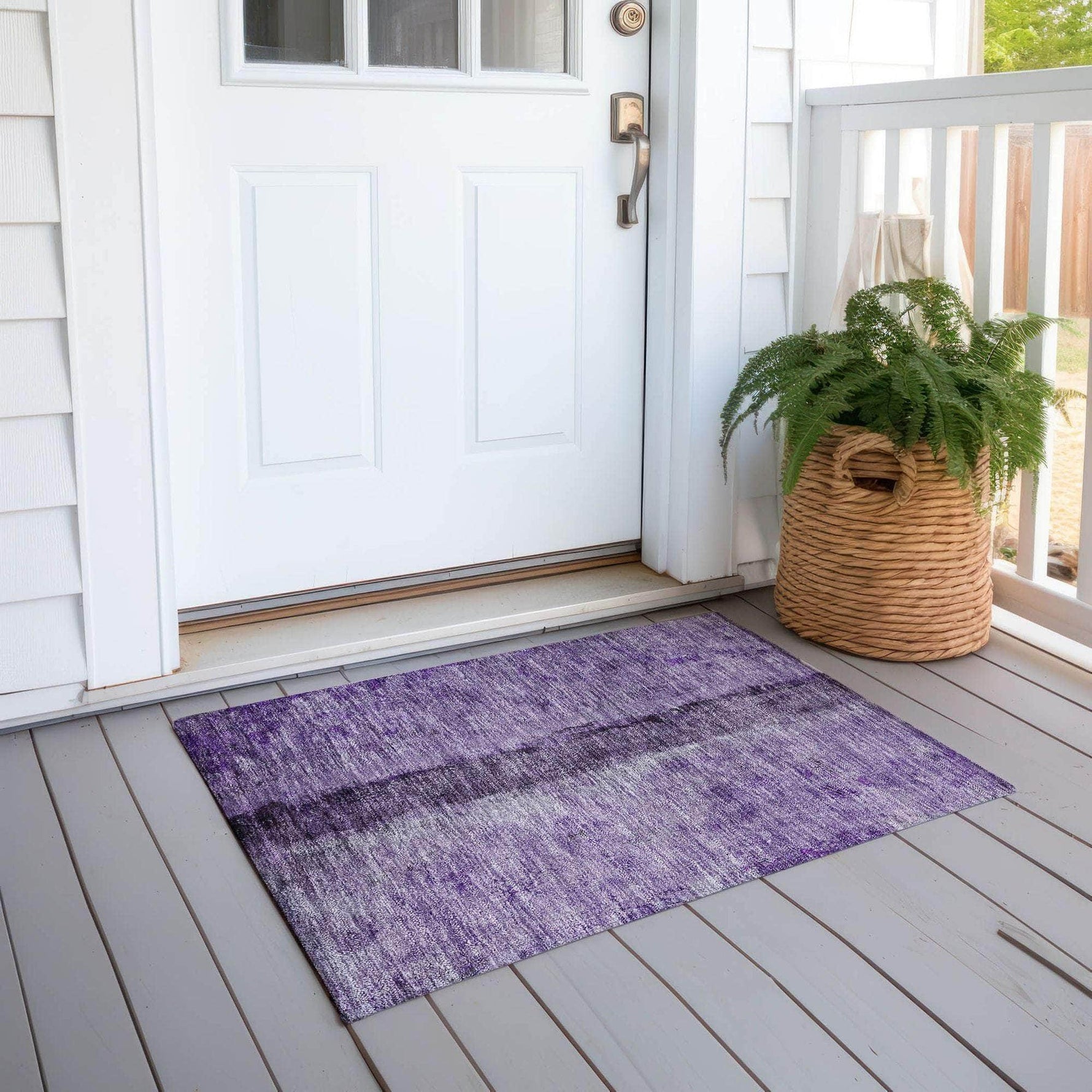 Machine Made ACN605 Purple  Rugs 