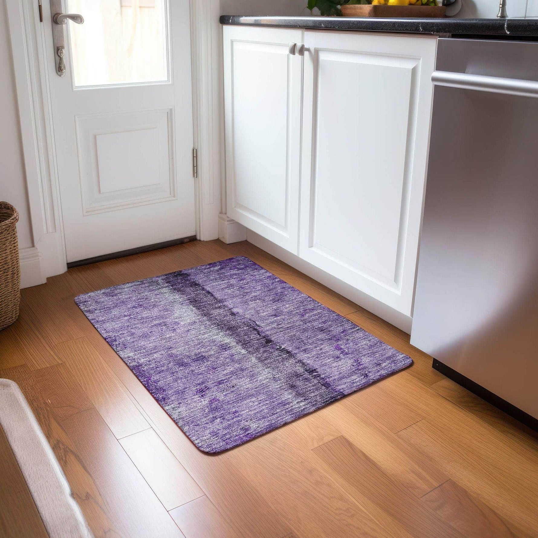 Machine Made ACN605 Purple  Rugs 