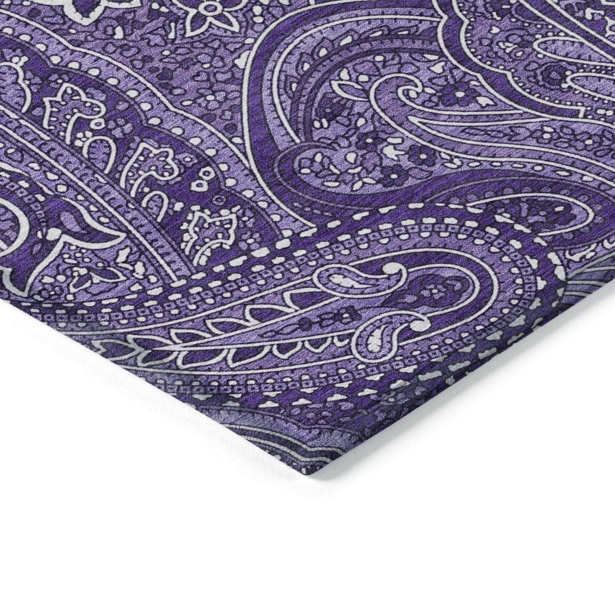 Machine Made ACN623 Purple  Rugs 