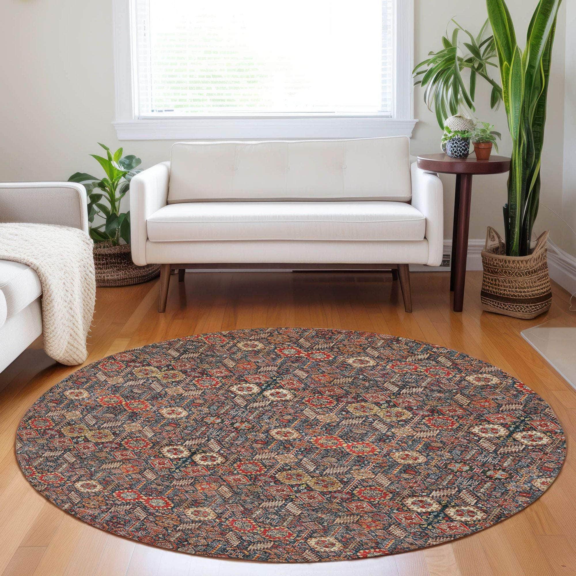 Machine Made ACN574 Red  Rugs 