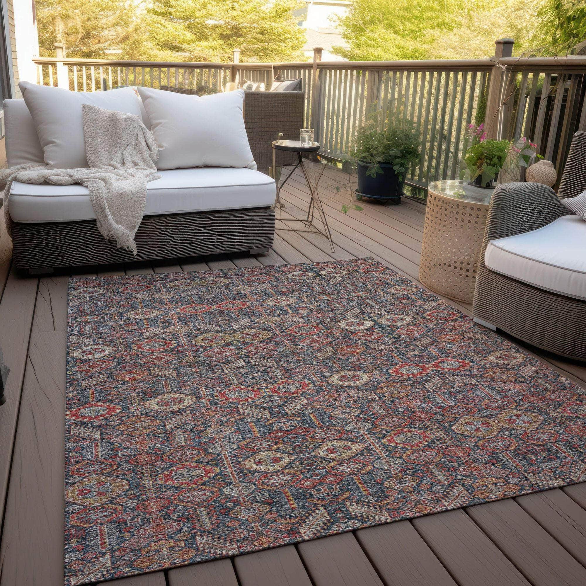 Machine Made ACN574 Red  Rugs 