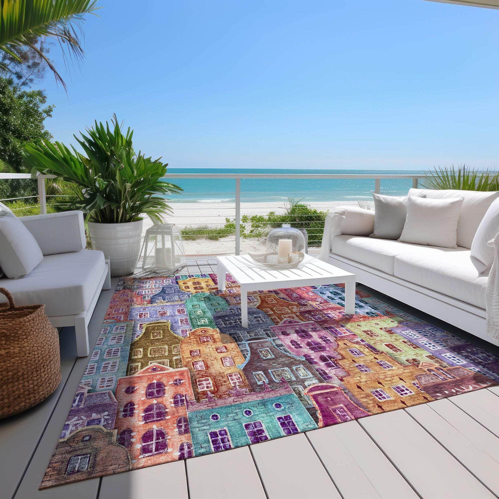 Machine Made ACN600 Red  Rugs 