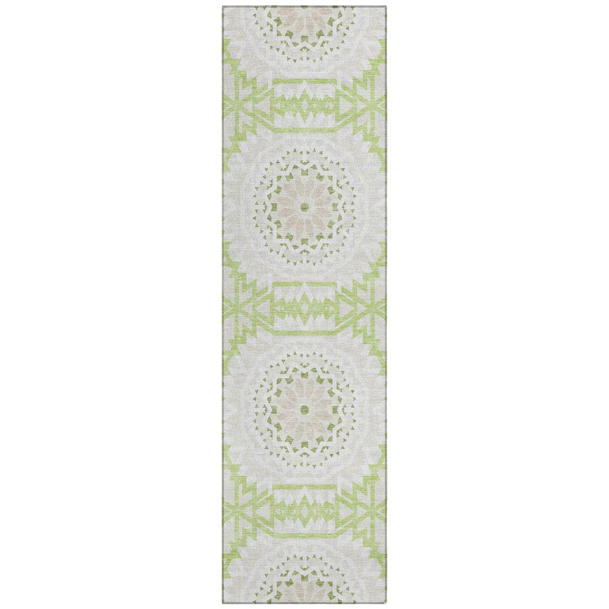 Machine Made ACN619 Aloe Green Rugs 