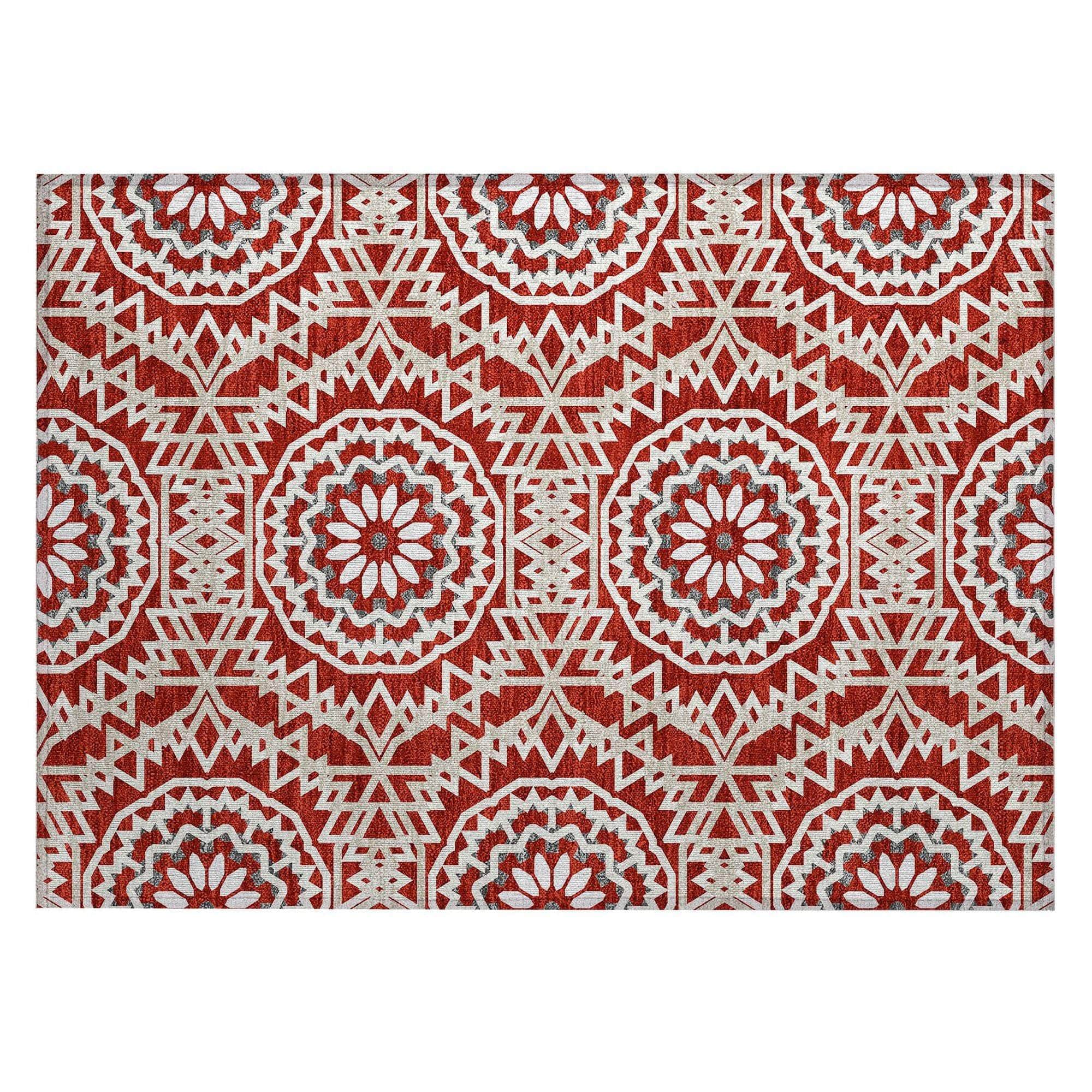Machine Made ACN619 Red  Rugs 