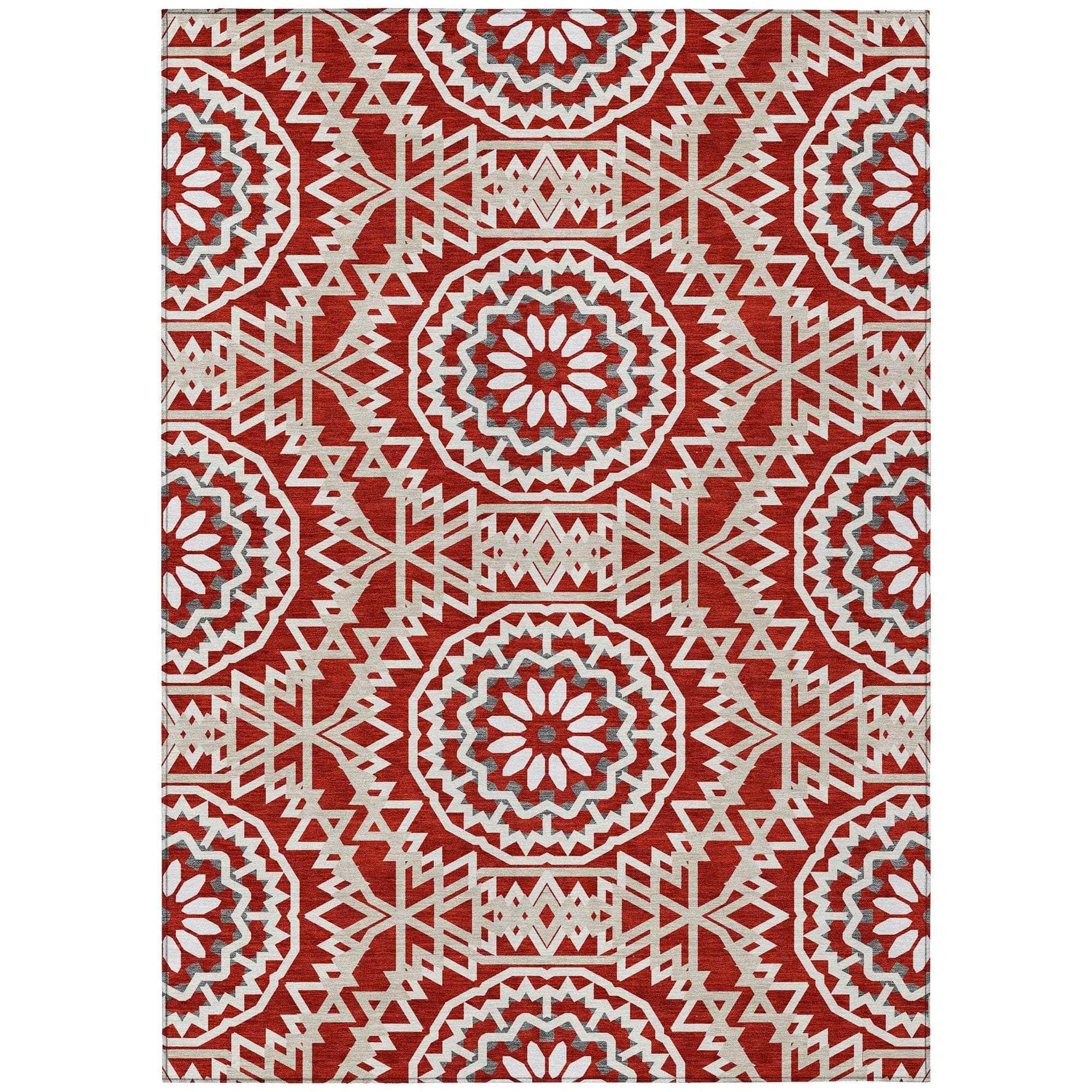 Machine Made ACN619 Red  Rugs 