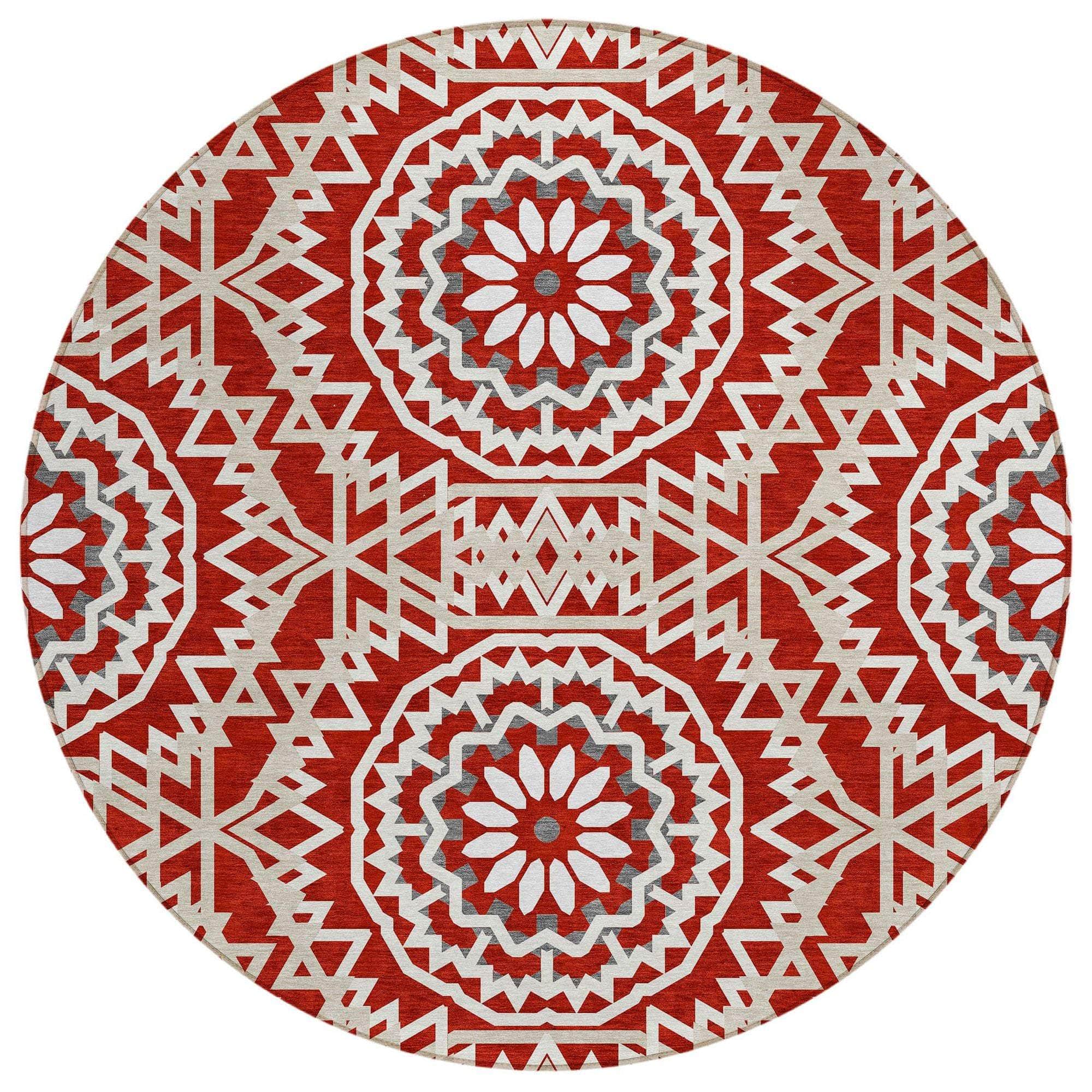 Machine Made ACN619 Red  Rugs 