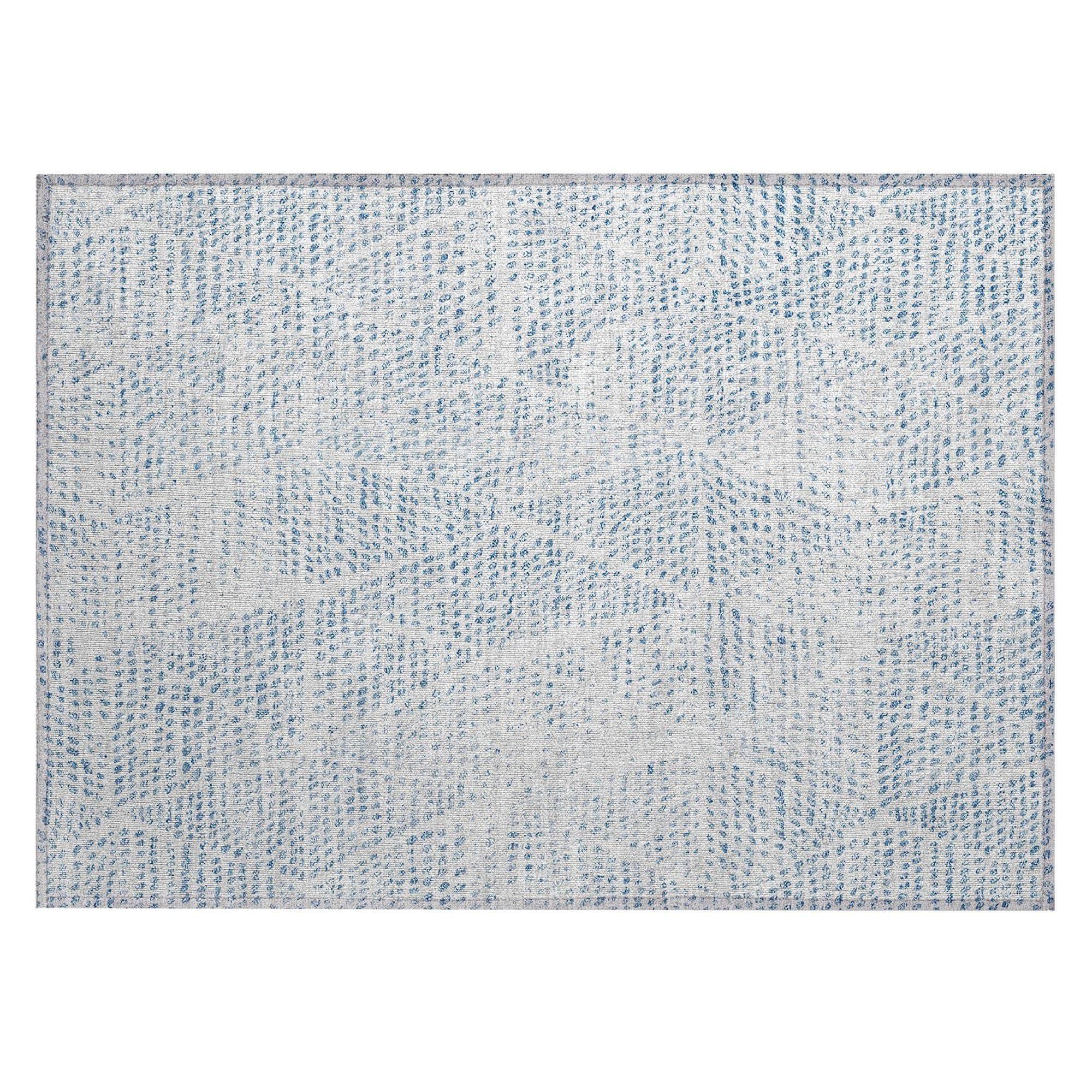 Machine Made ACN591 Denim Blue Rugs 