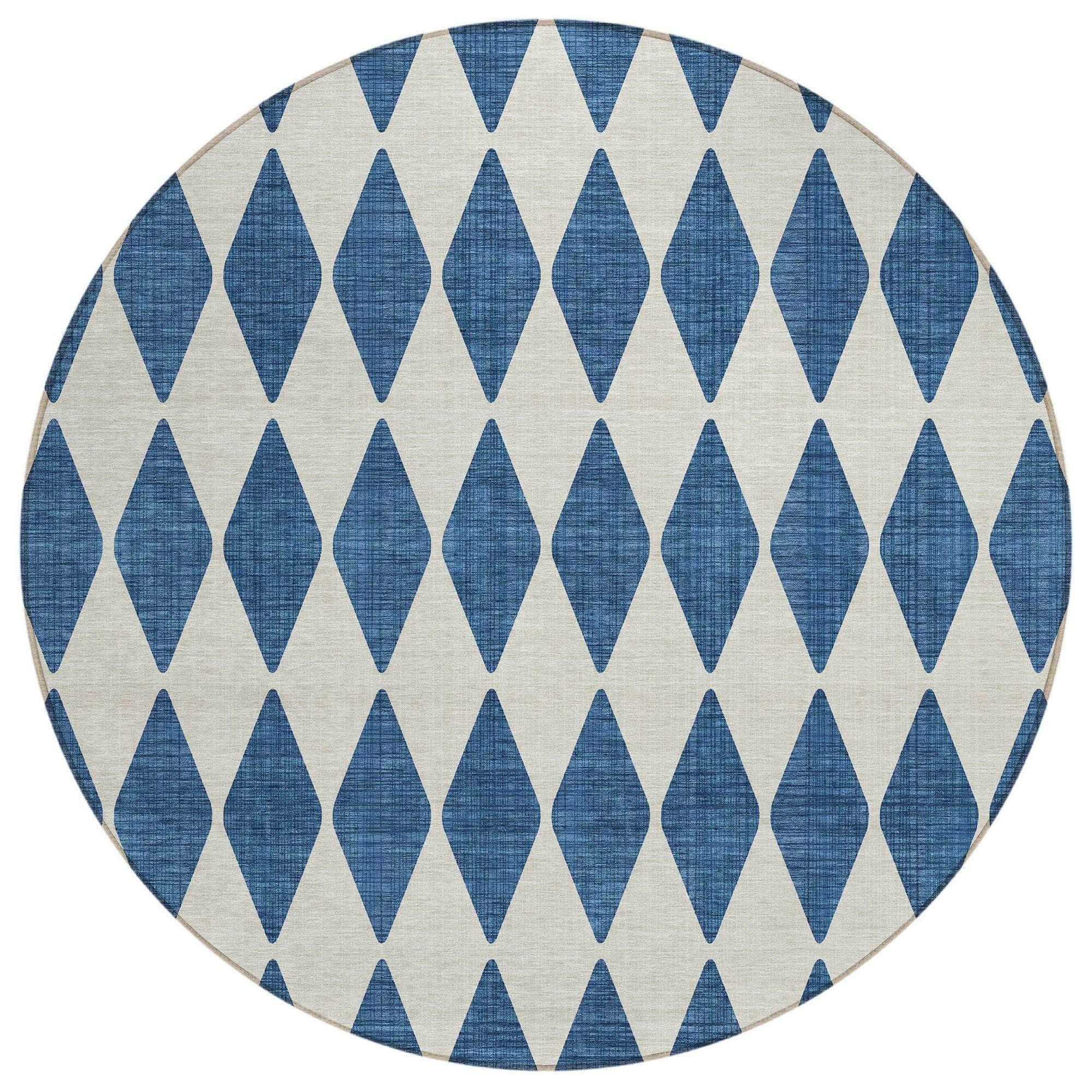 Machine Made ACN578 Navy Blue Rugs 