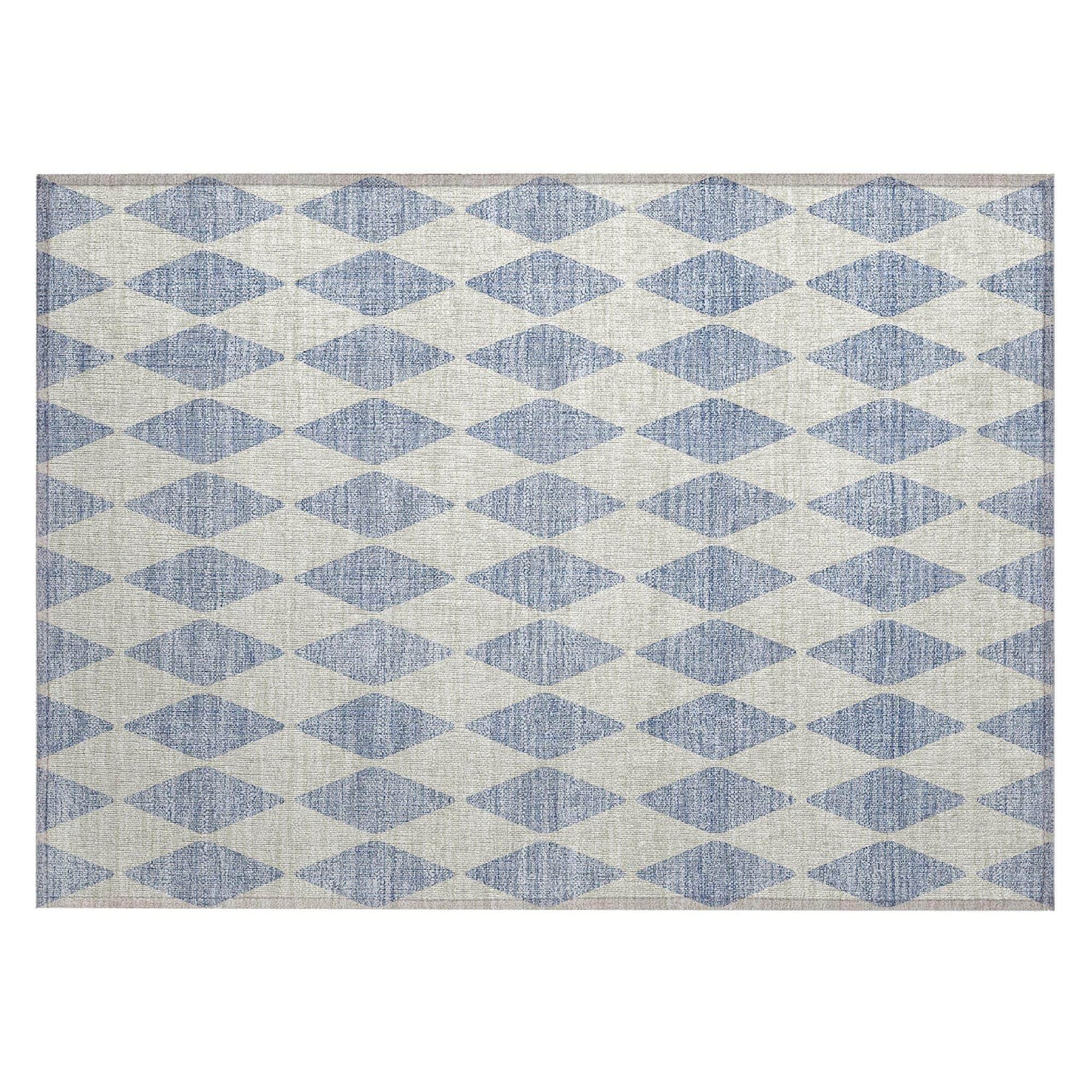 Machine Made ACN578 Sky Blue Rugs 