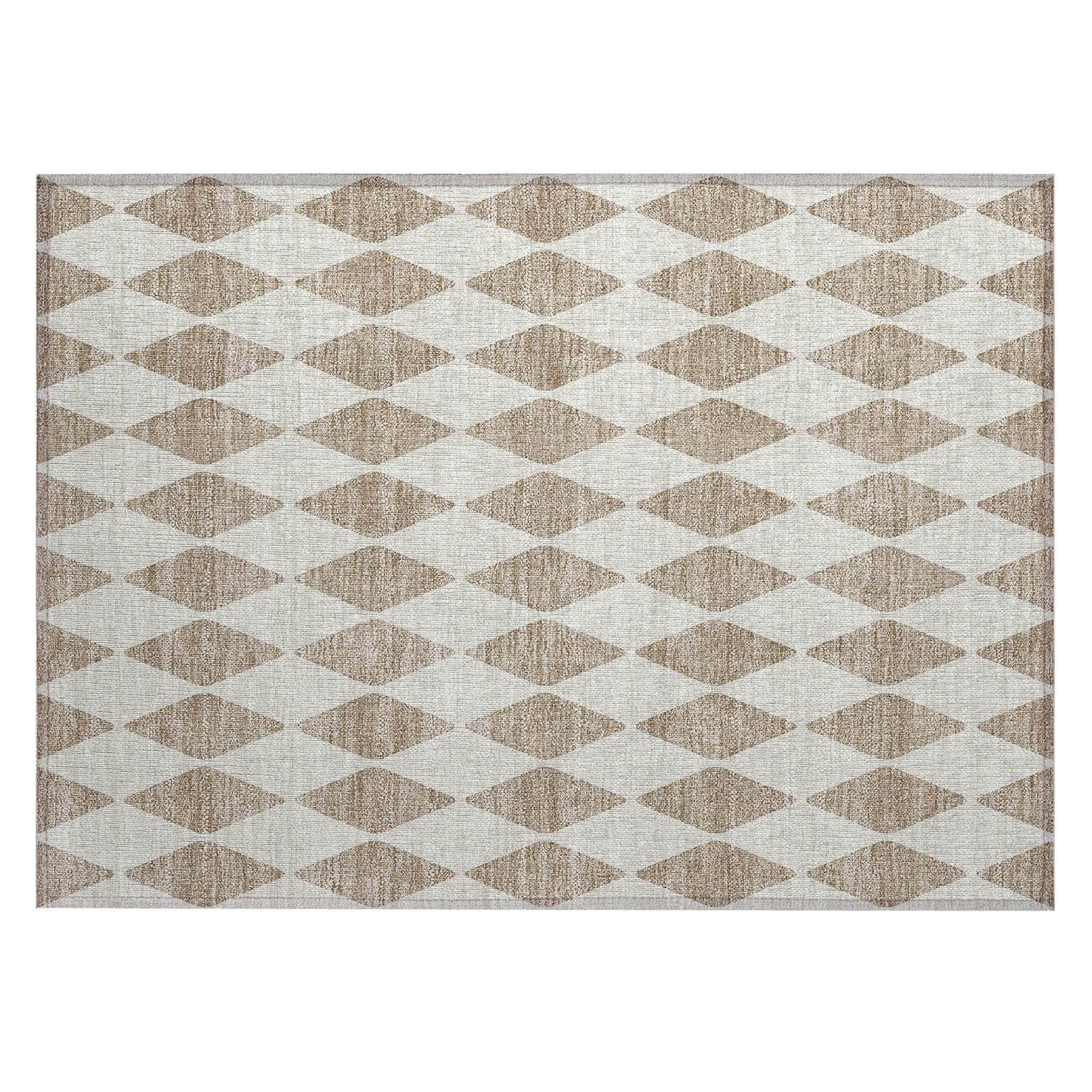 Machine Made ACN578 Taupe Brown Rugs 