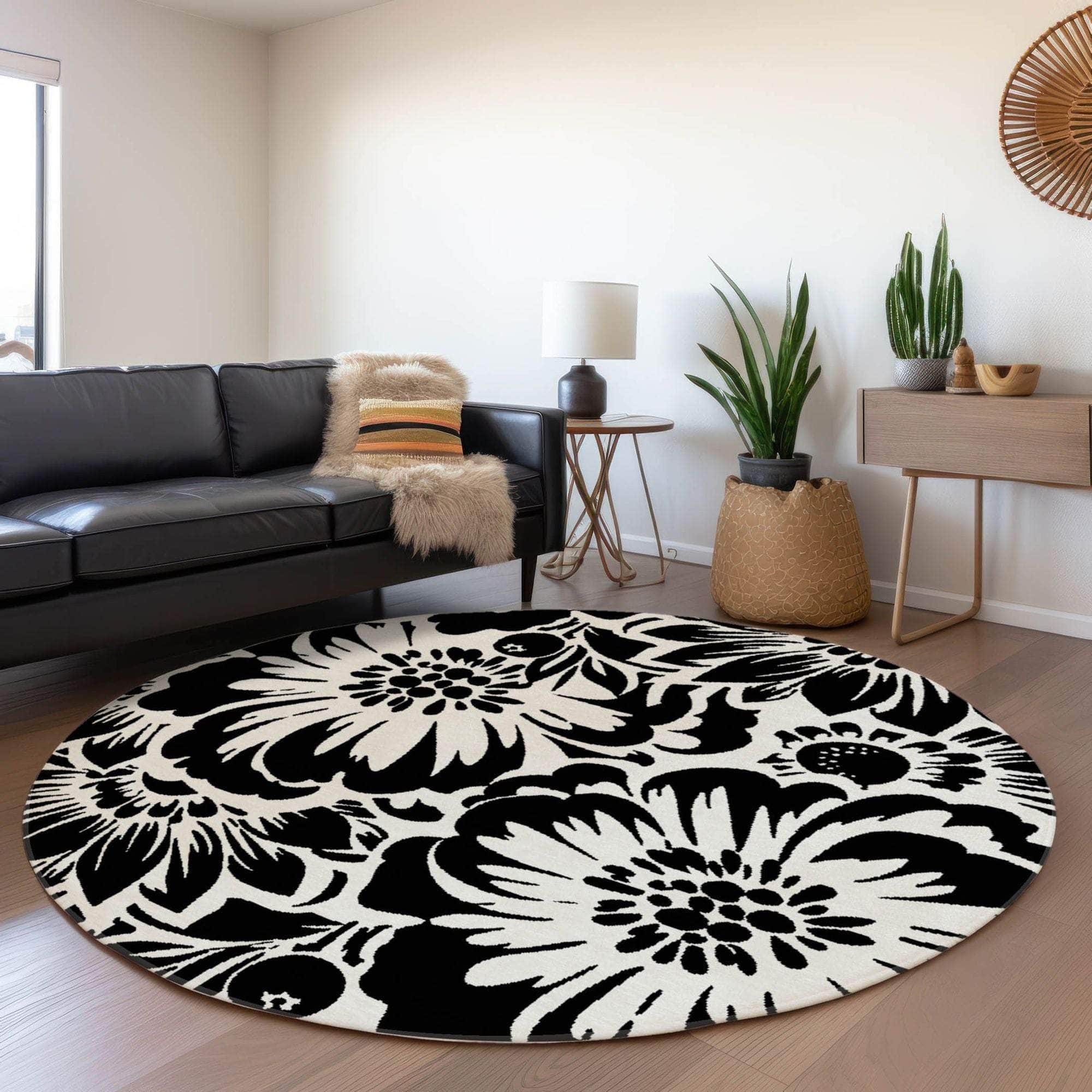 Machine Made ACN551 Black  Rugs 