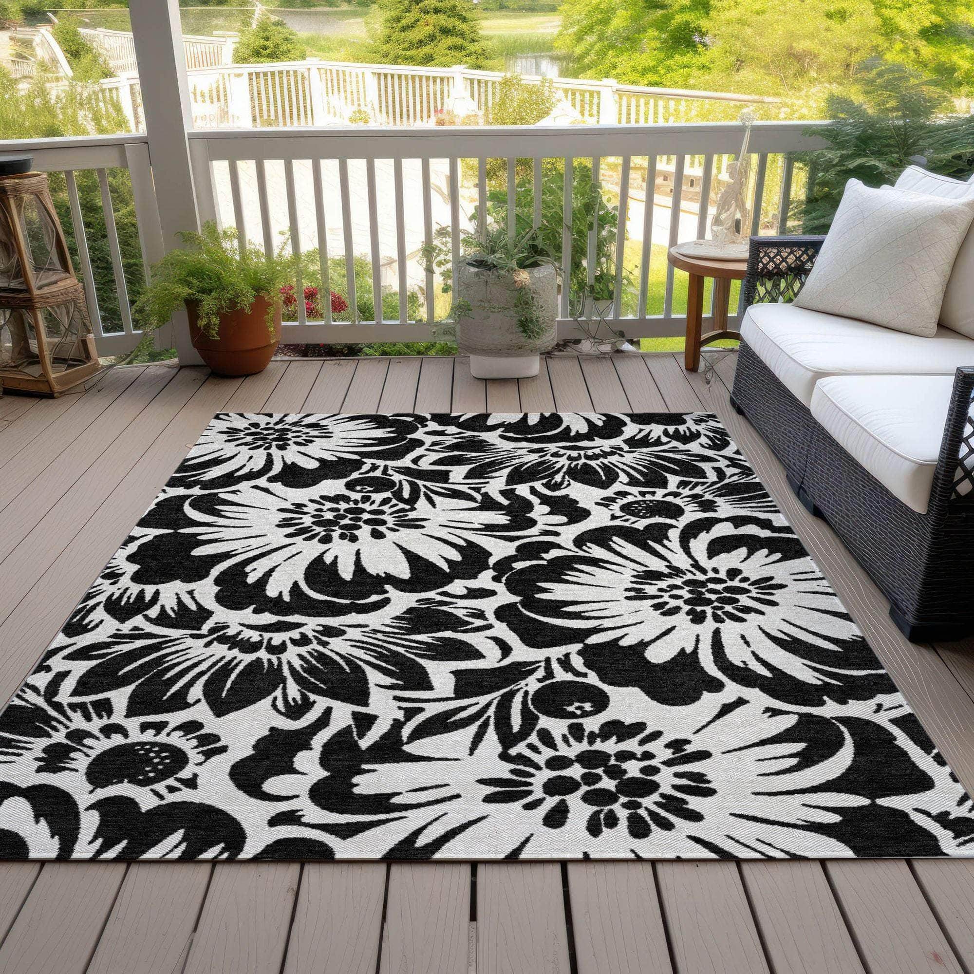 Machine Made ACN551 Black  Rugs 