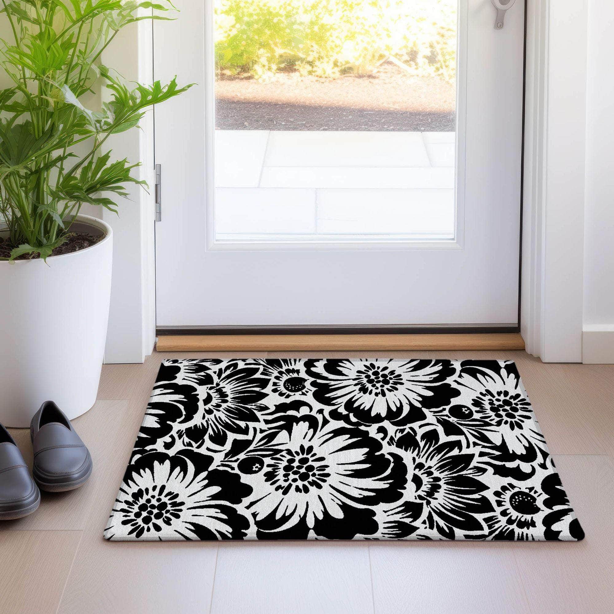 Machine Made ACN551 Black  Rugs 