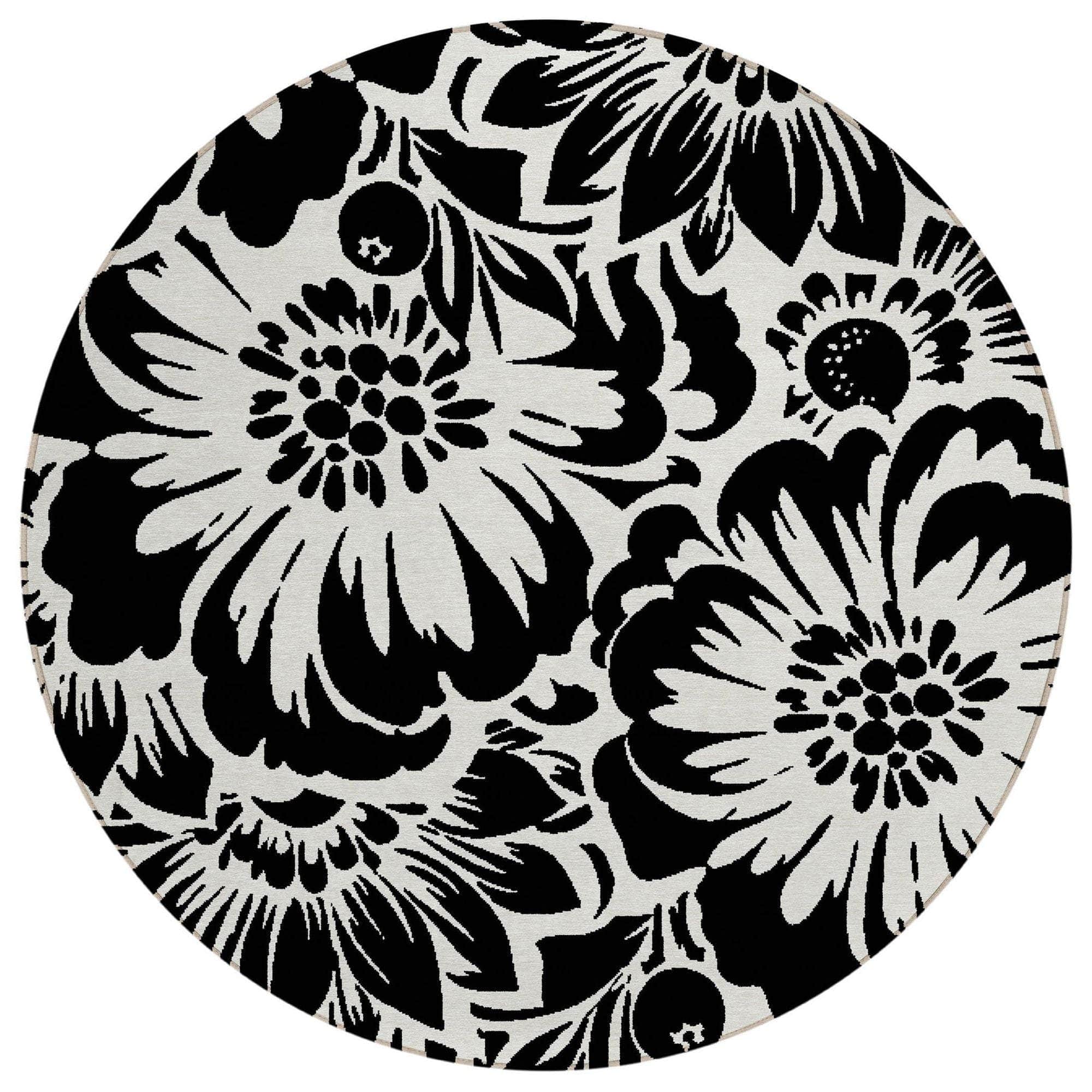 Machine Made ACN551 Black  Rugs 
