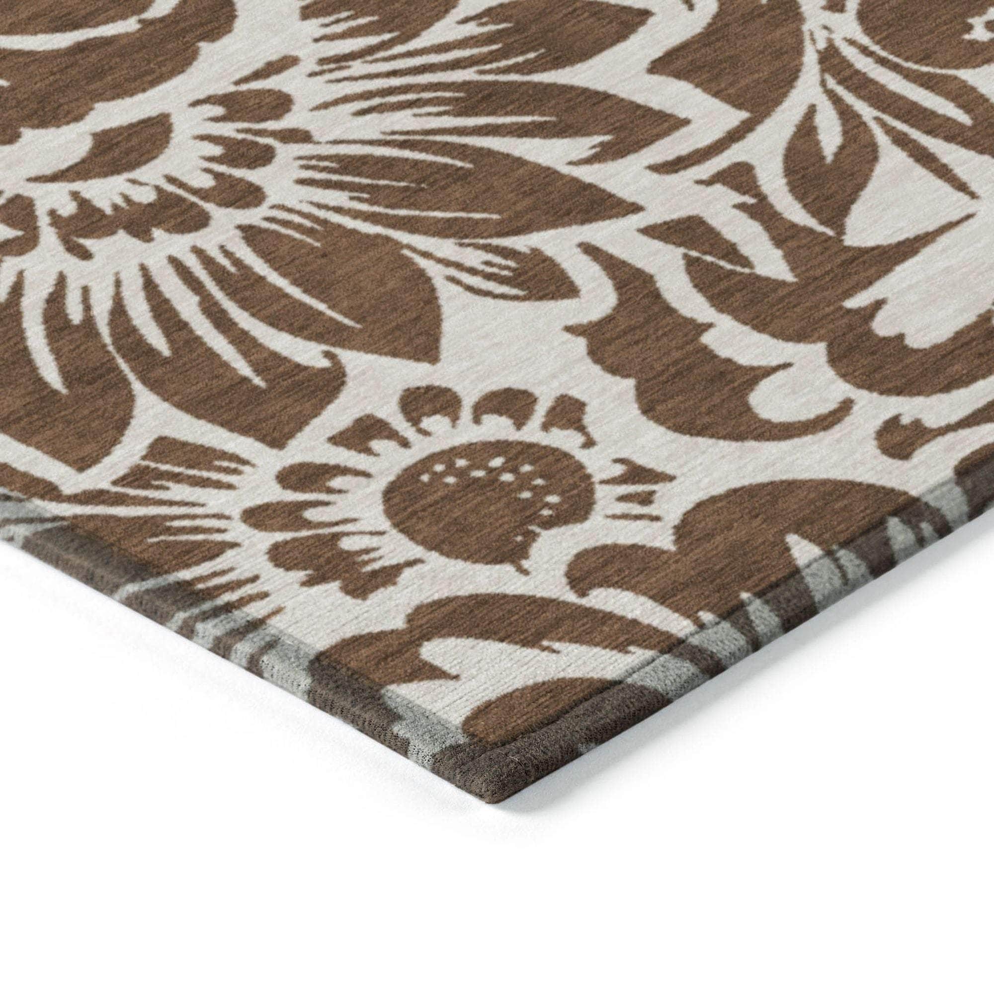 Machine Made ACN551 Brown  Rugs 