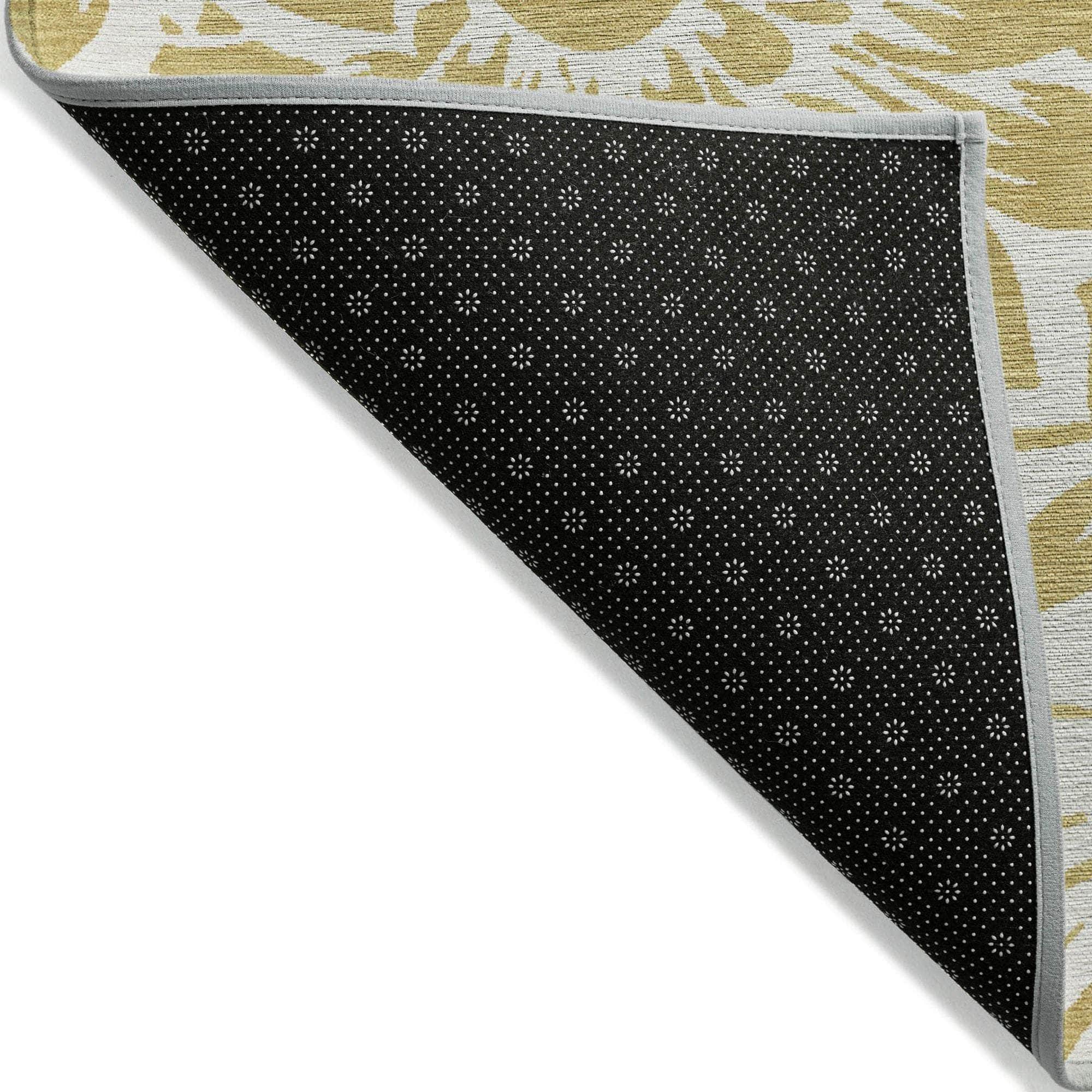 Machine Made ACN551 Gold  Rugs 
