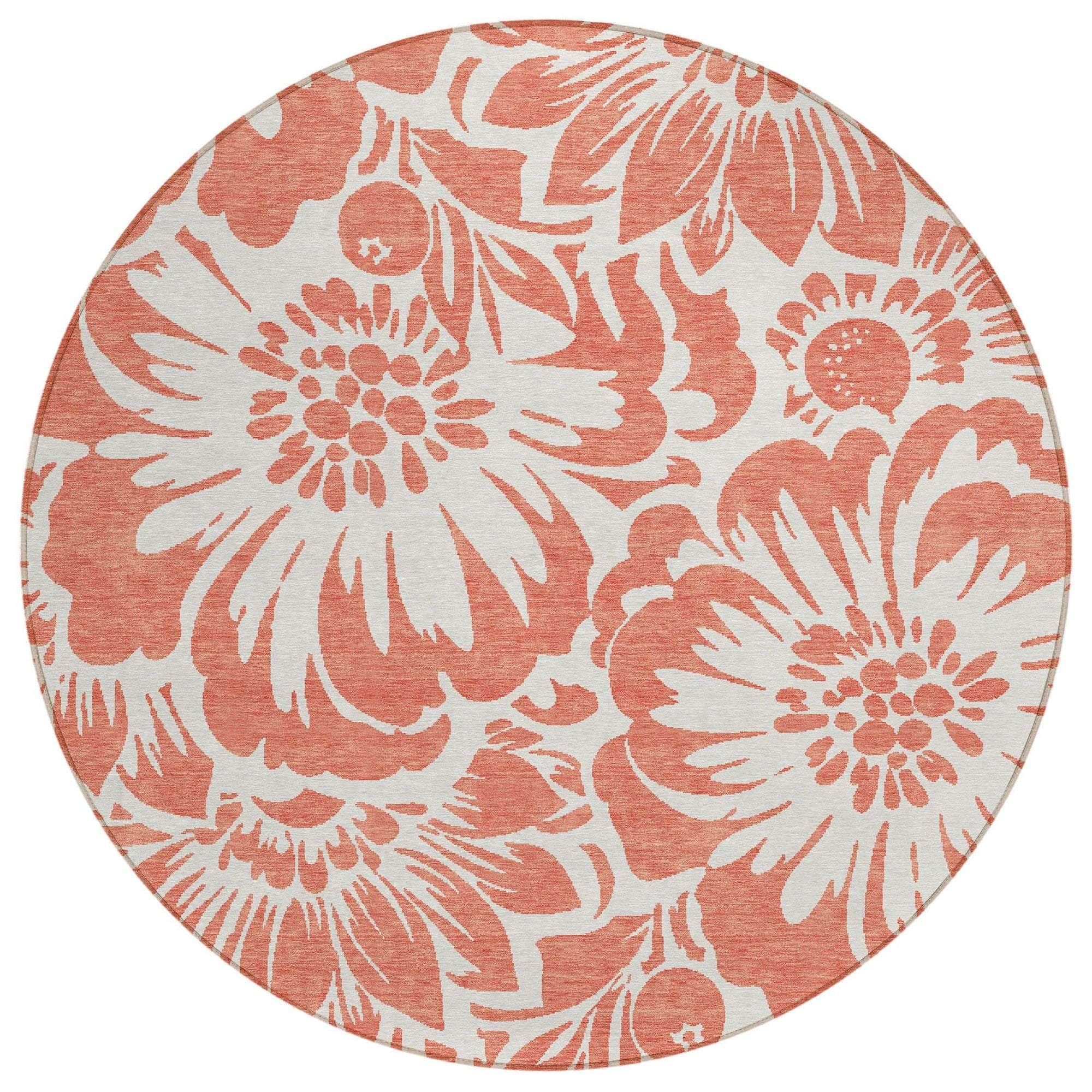 Machine Made ACN551 Salmon Orange Rugs 
