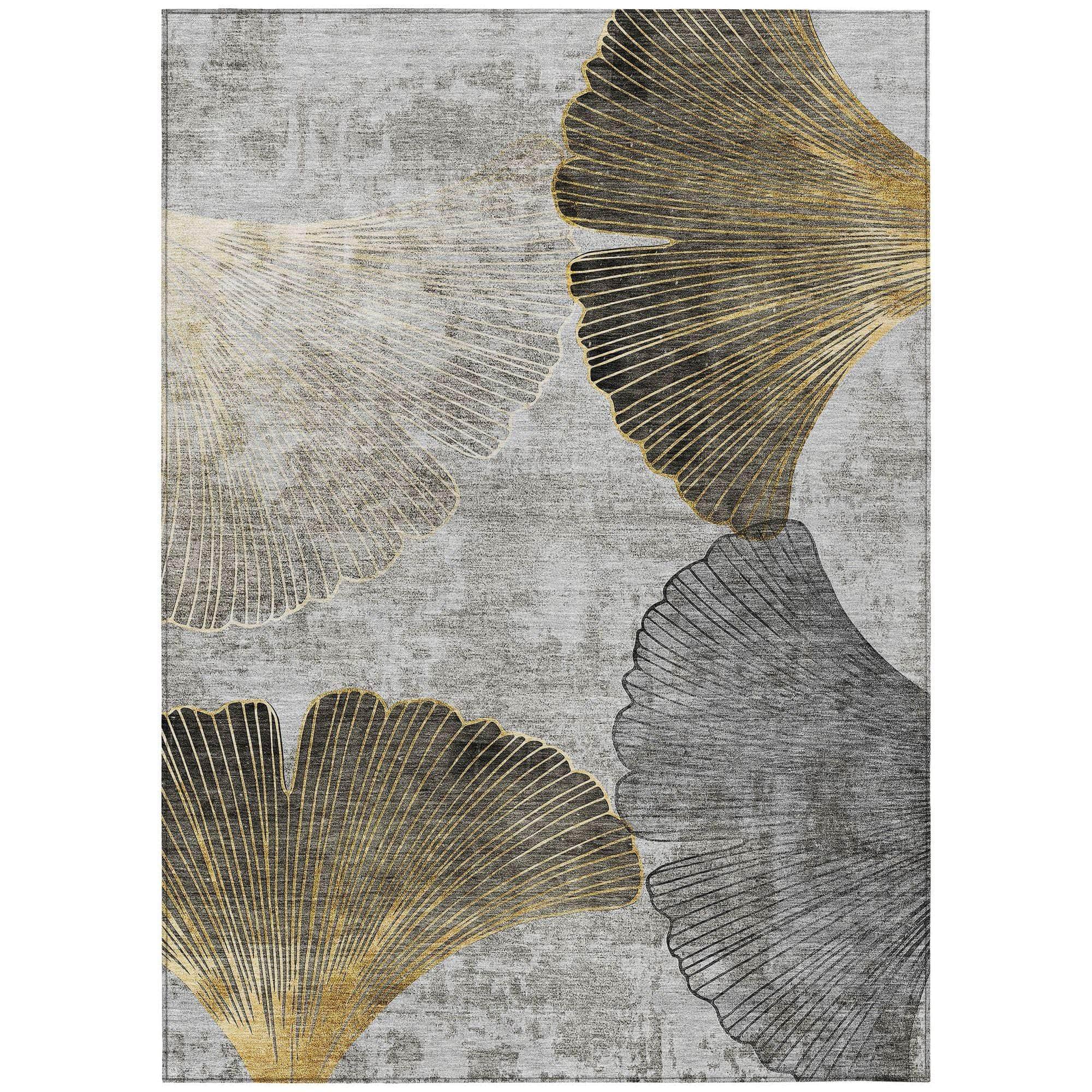 Machine Made ACN626 Gray  Rugs 