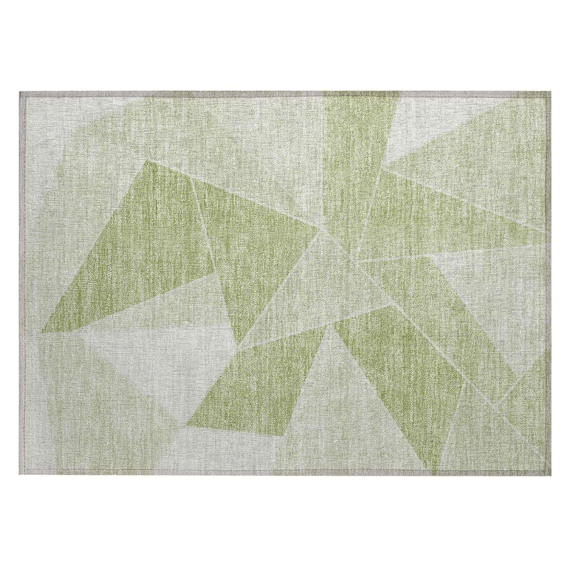 Machine Made ACN636 Aloe Green Rugs 