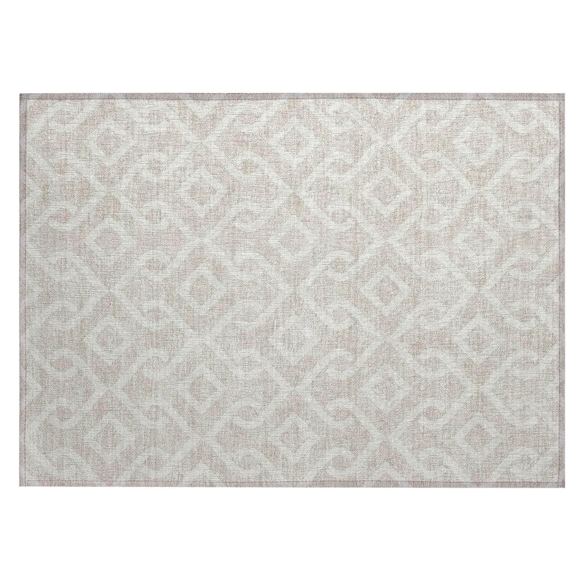 Machine Made ACN621 Beige Brown Rugs 