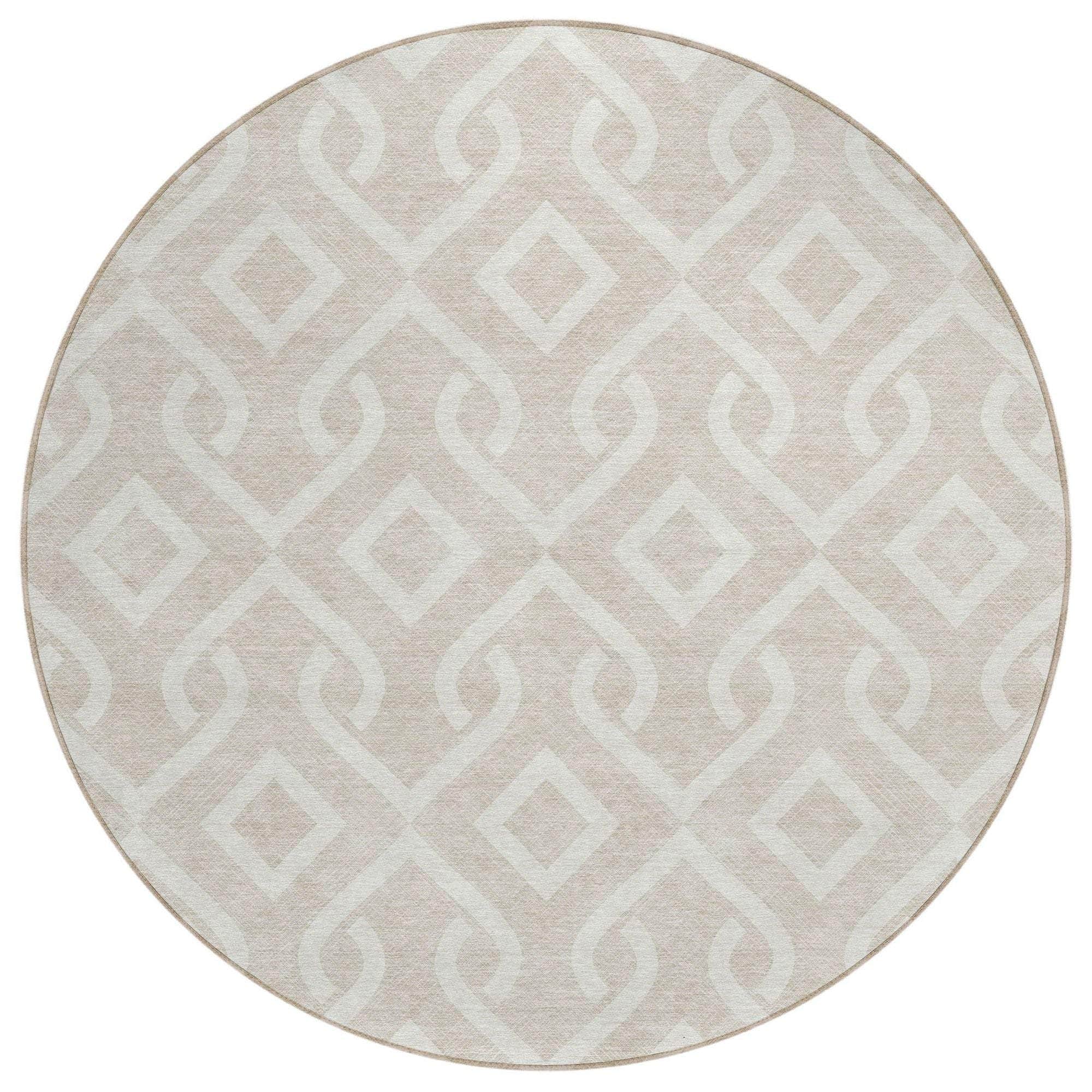 Machine Made ACN621 Beige Brown Rugs 