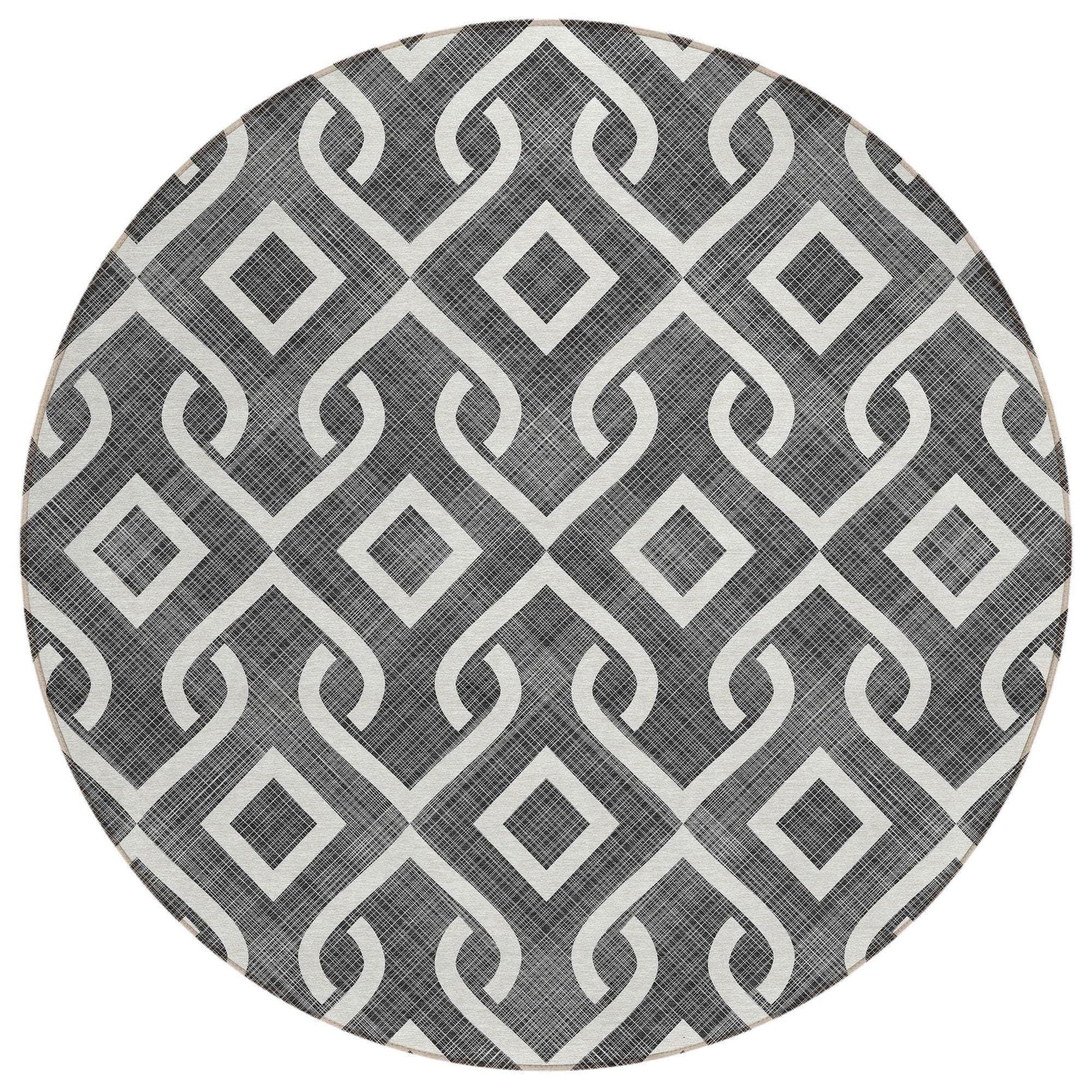 Machine Made ACN621 Black  Rugs 