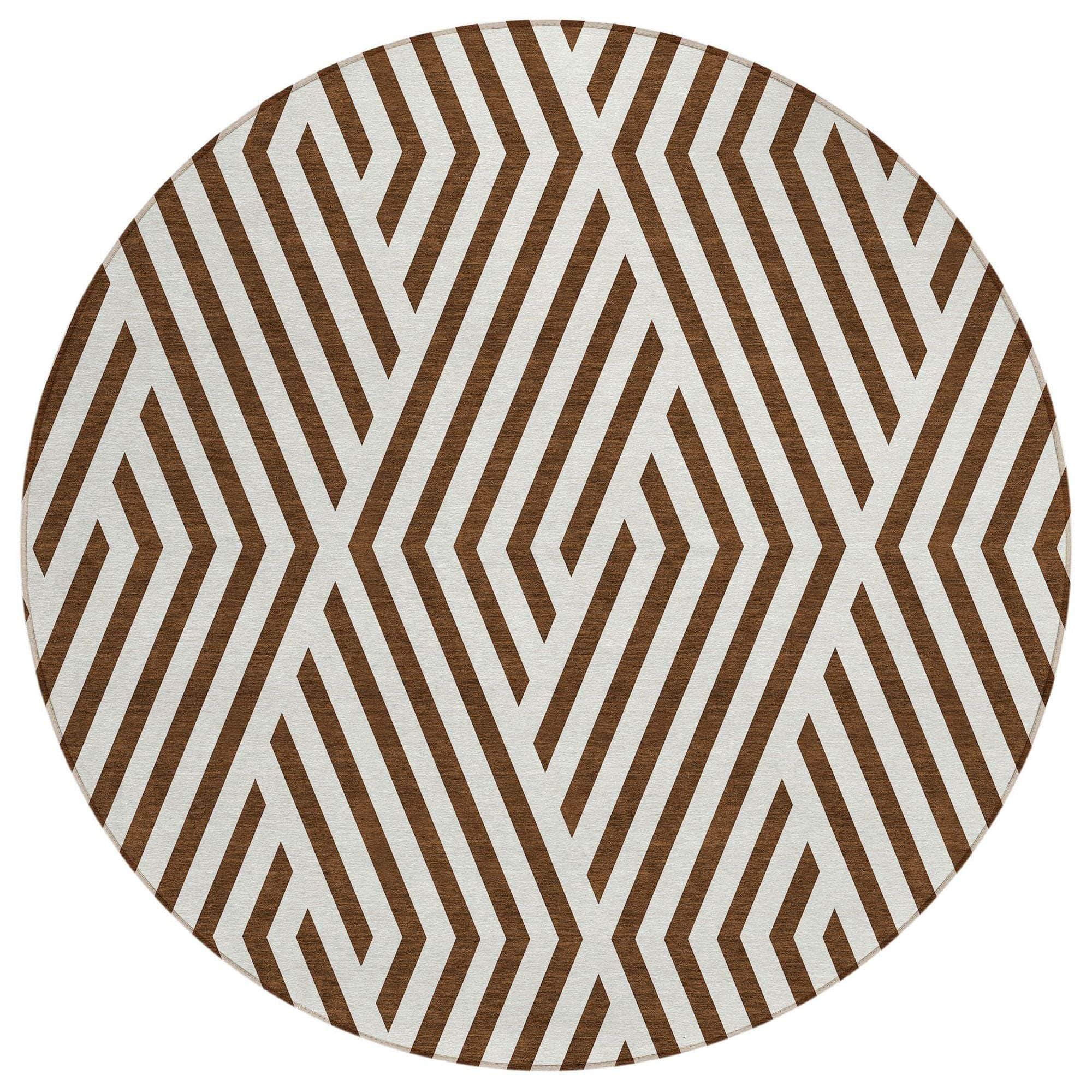 Machine Made ACN550 Brown  Rugs 