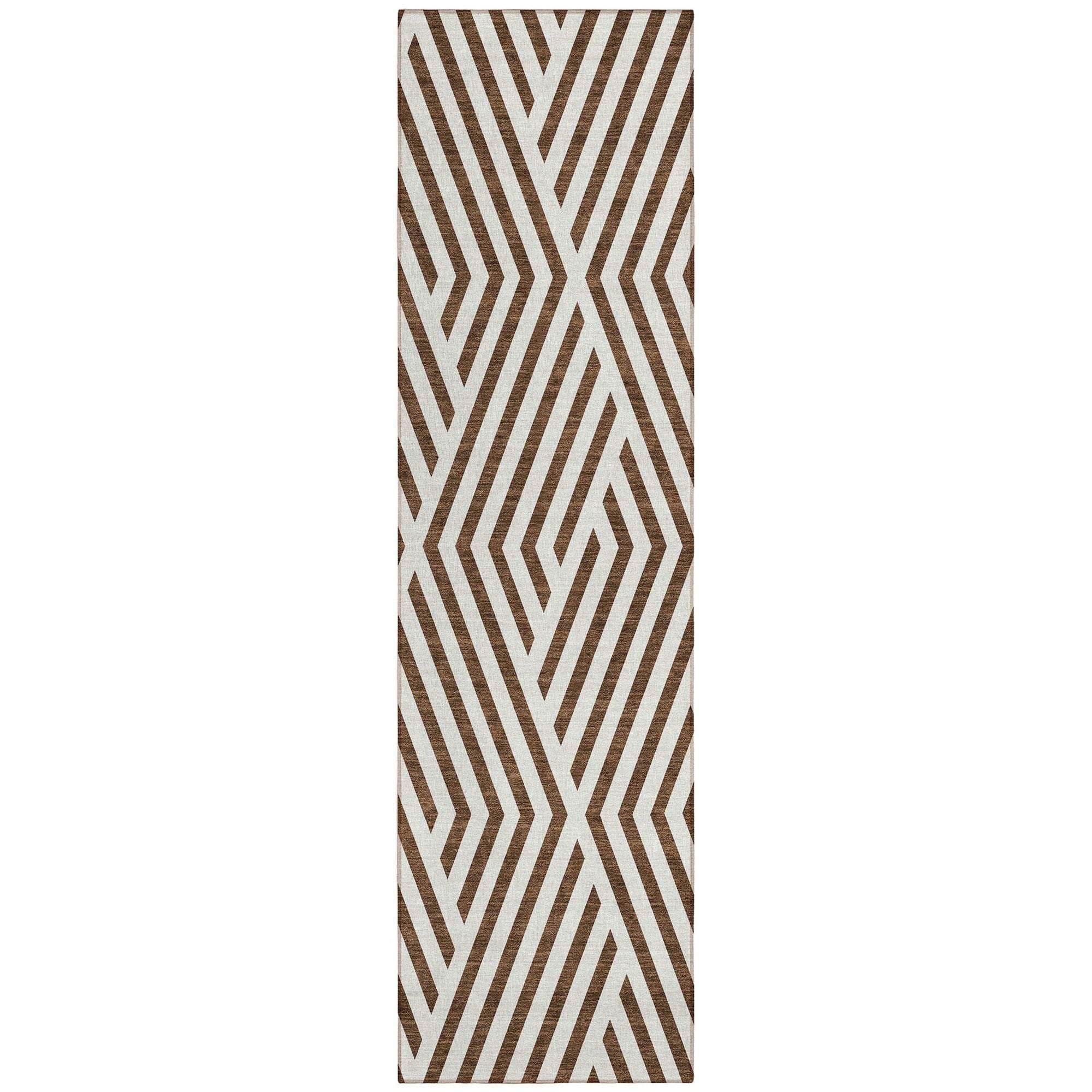 Machine Made ACN550 Brown  Rugs 