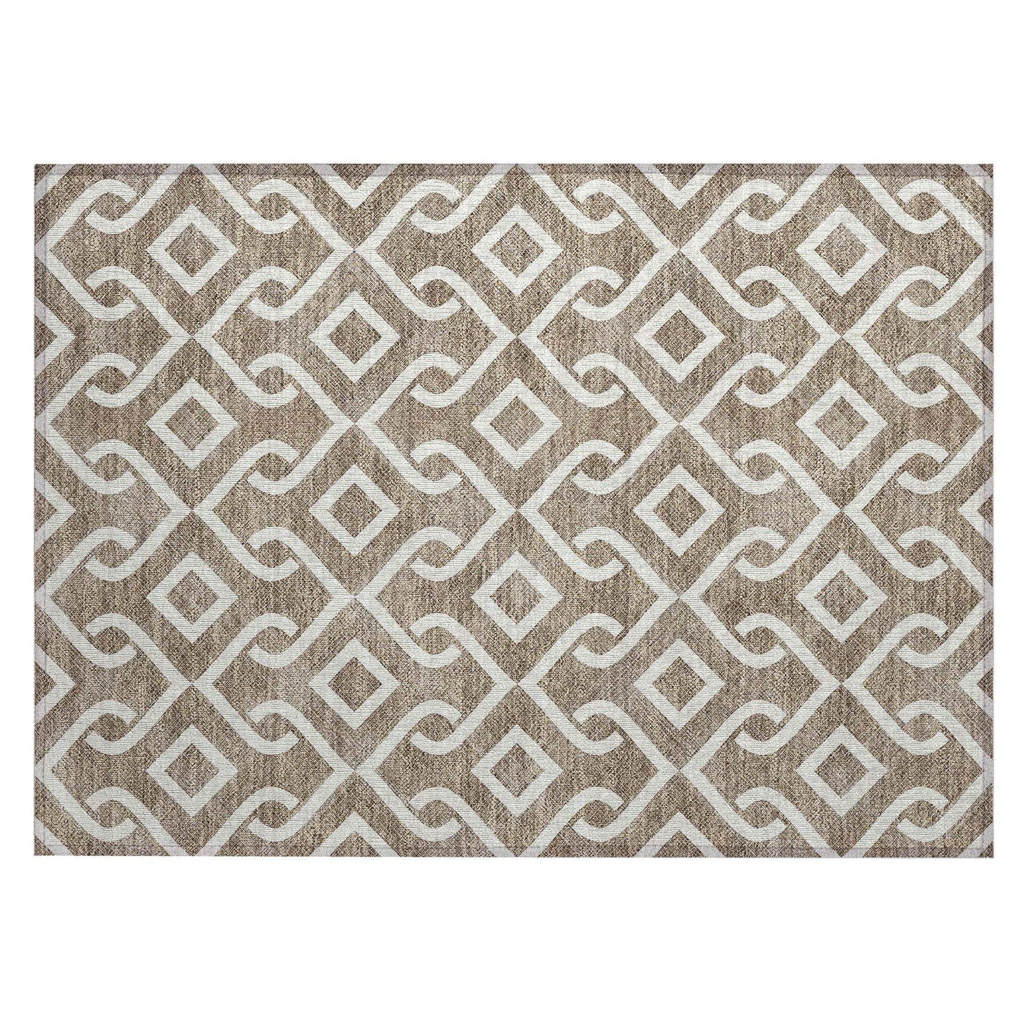Machine Made ACN621 Brown  Rugs 