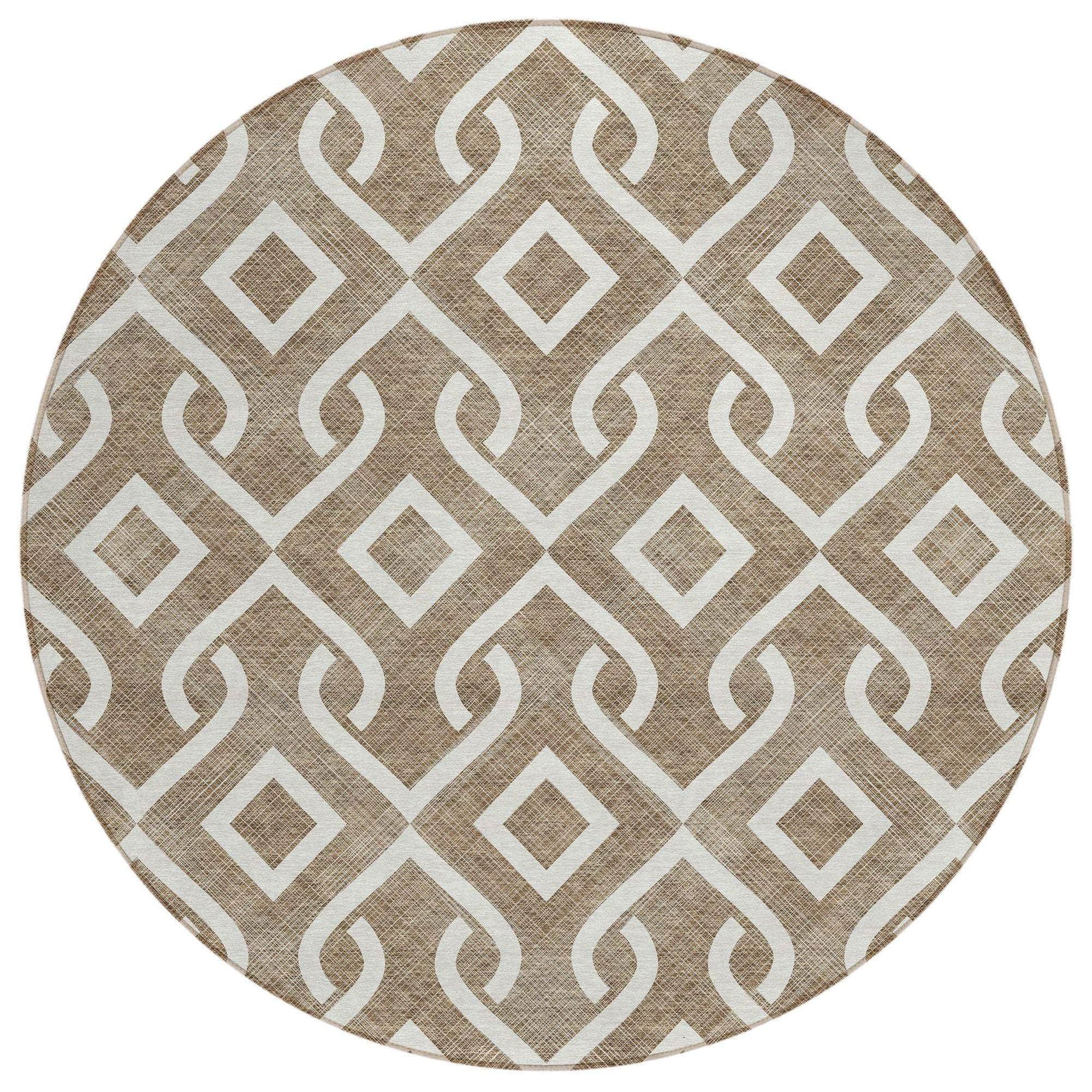 Machine Made ACN621 Brown  Rugs 