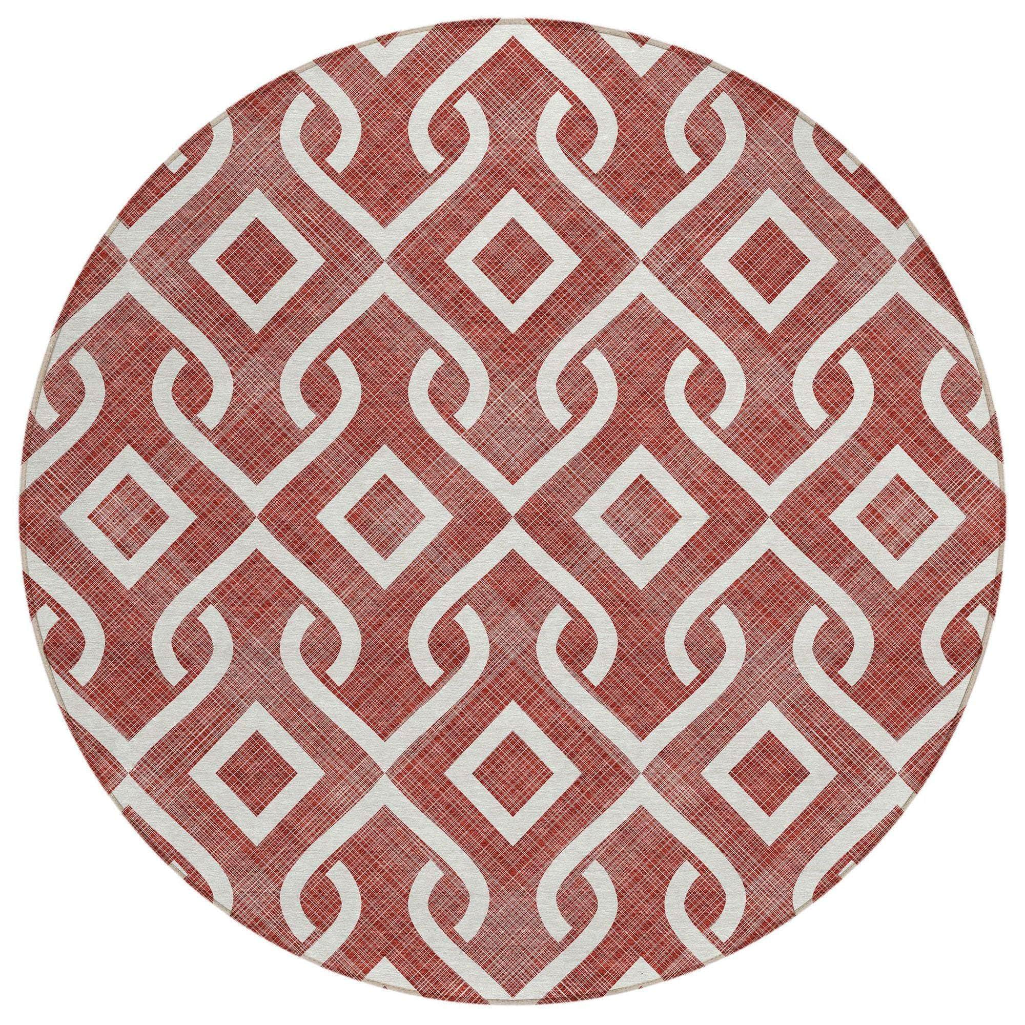 Machine Made ACN621 Burgundy Red Rugs 