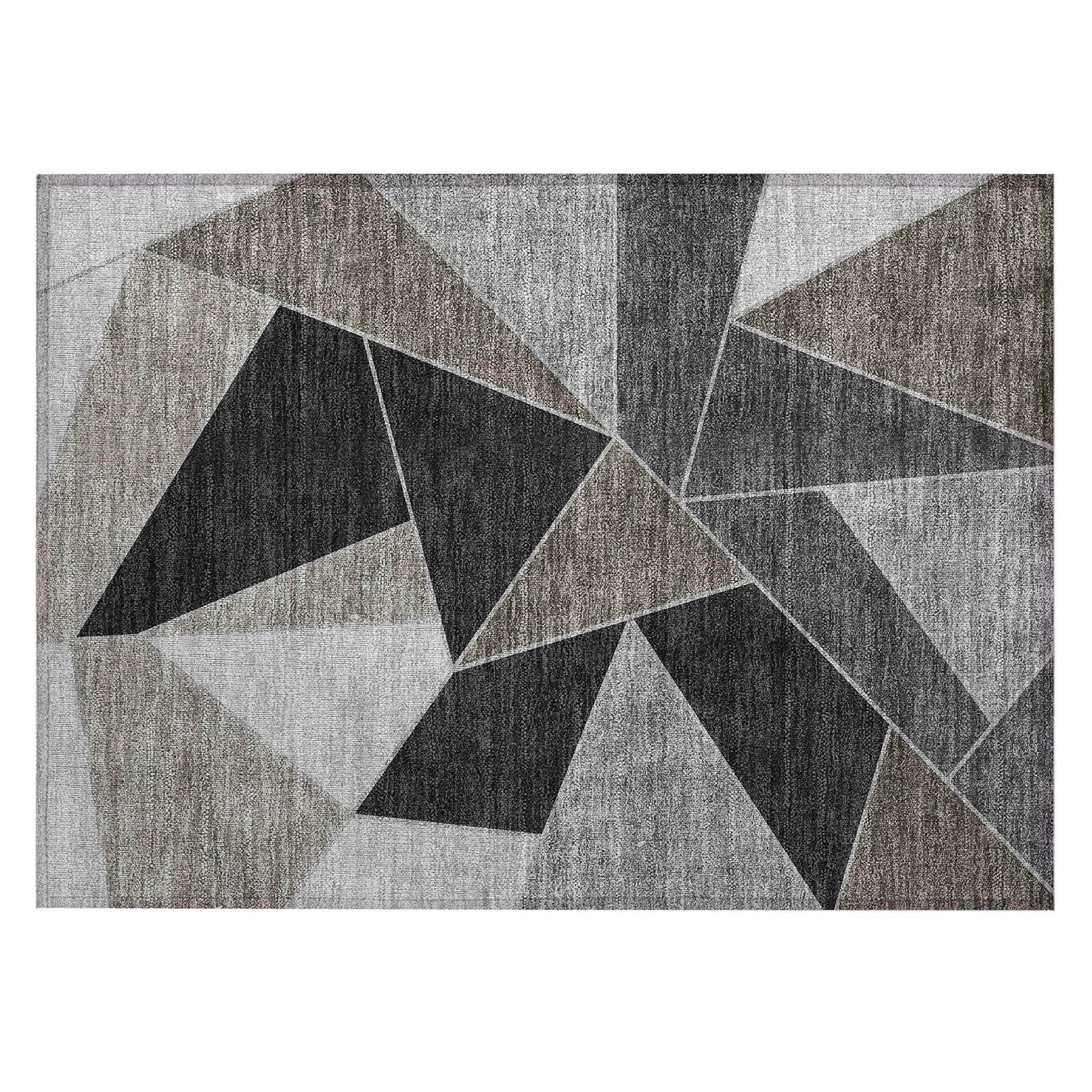 Machine Made ACN636 Coffee Brown Rugs 