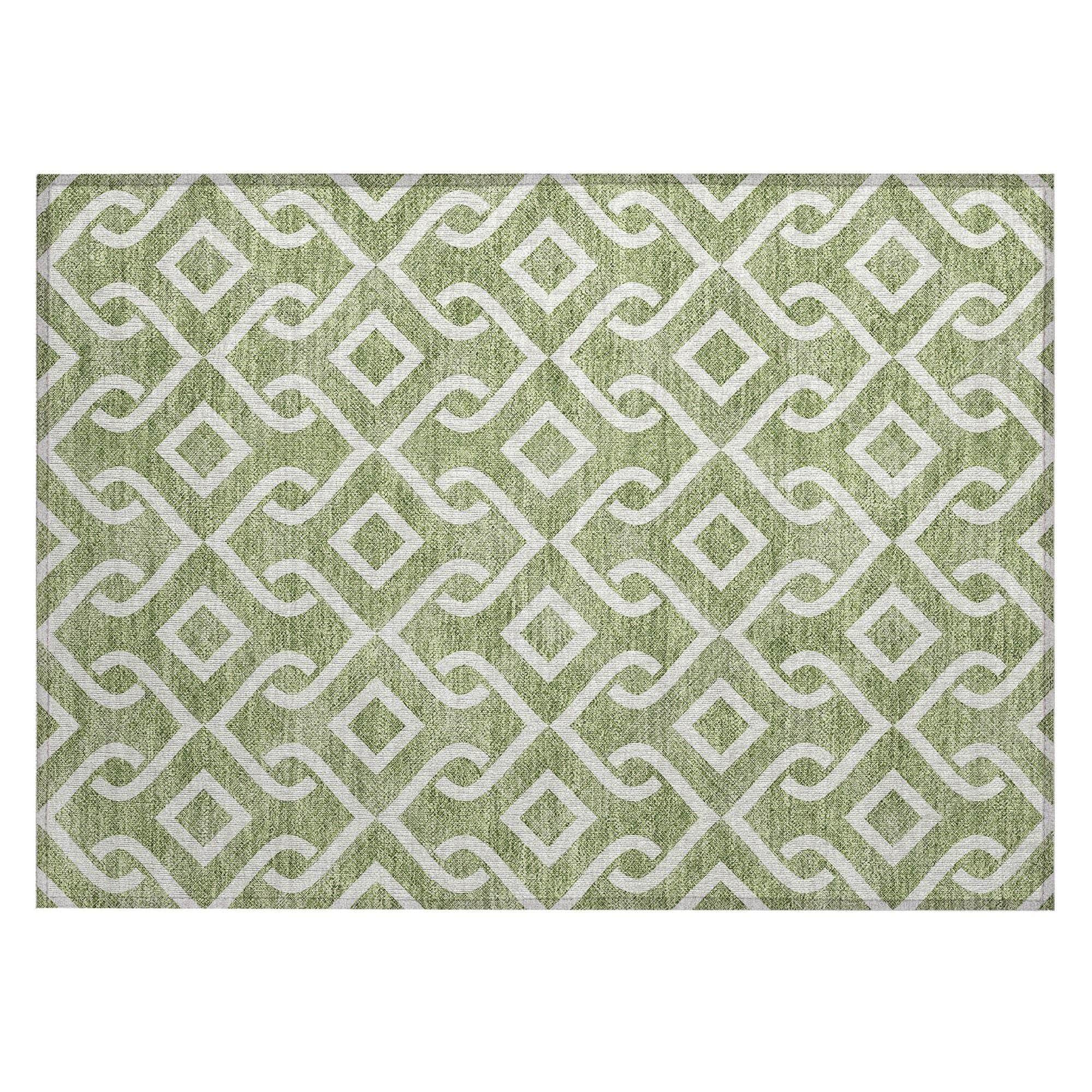 Machine Made ACN621 Green  Rugs 