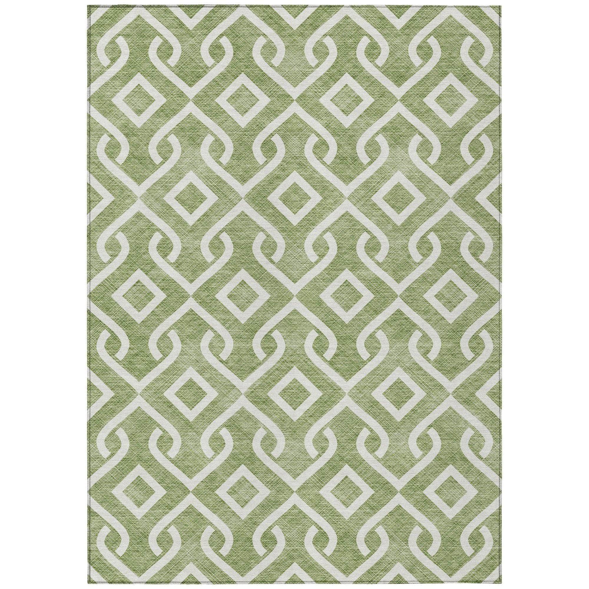 Machine Made ACN621 Green  Rugs 