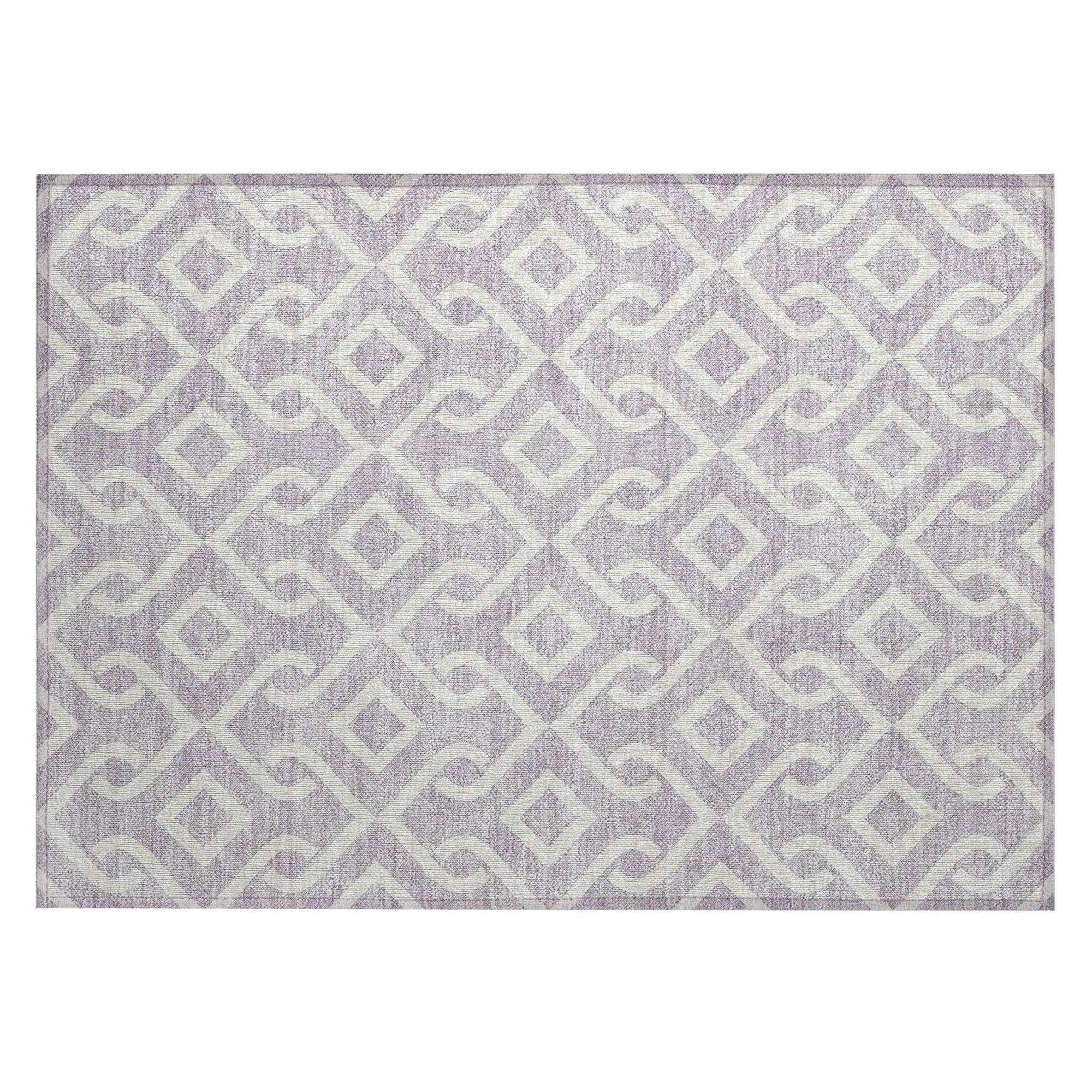 Machine Made ACN621 Lavender Purple Rugs 