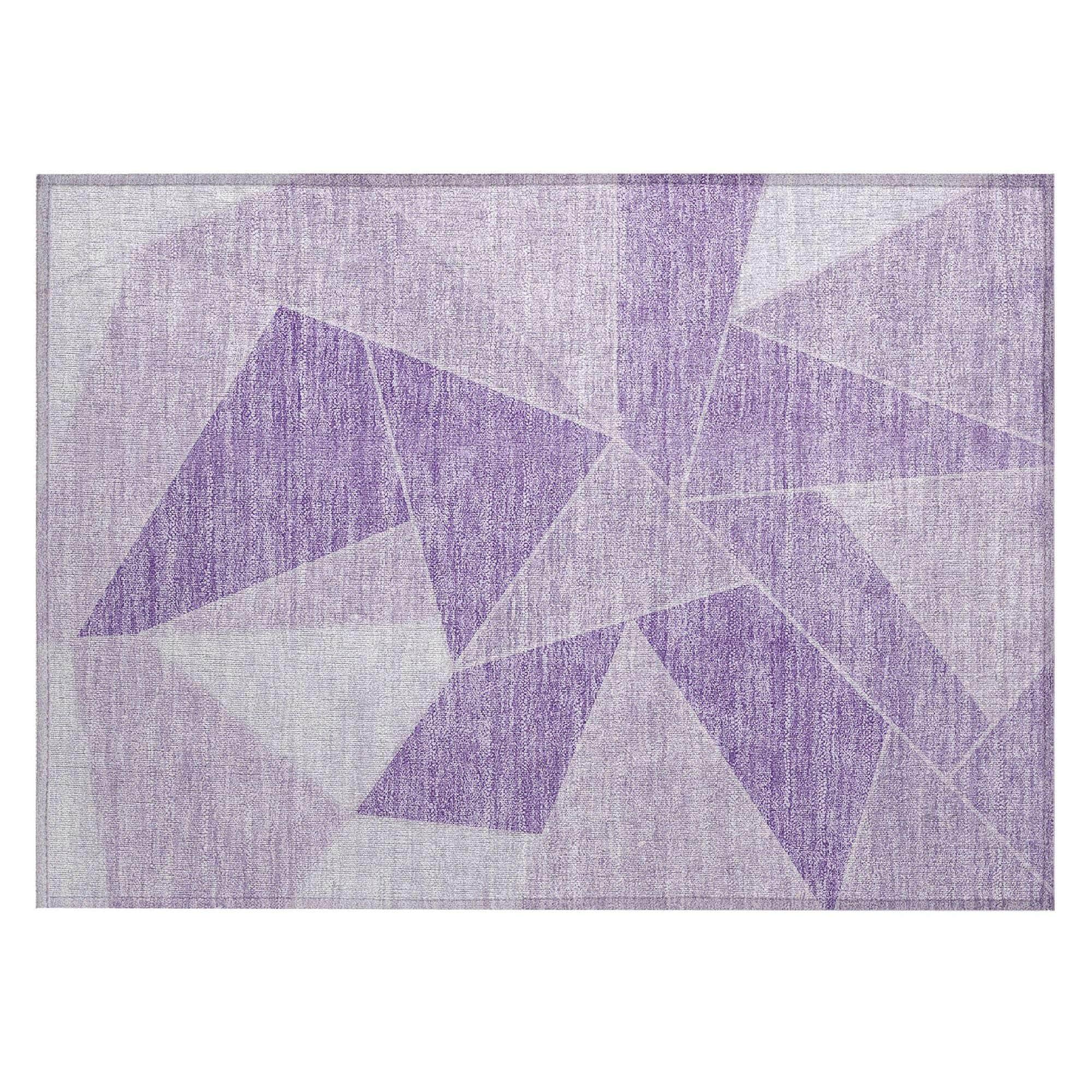 Machine Made ACN636 Lilac Purple Rugs 