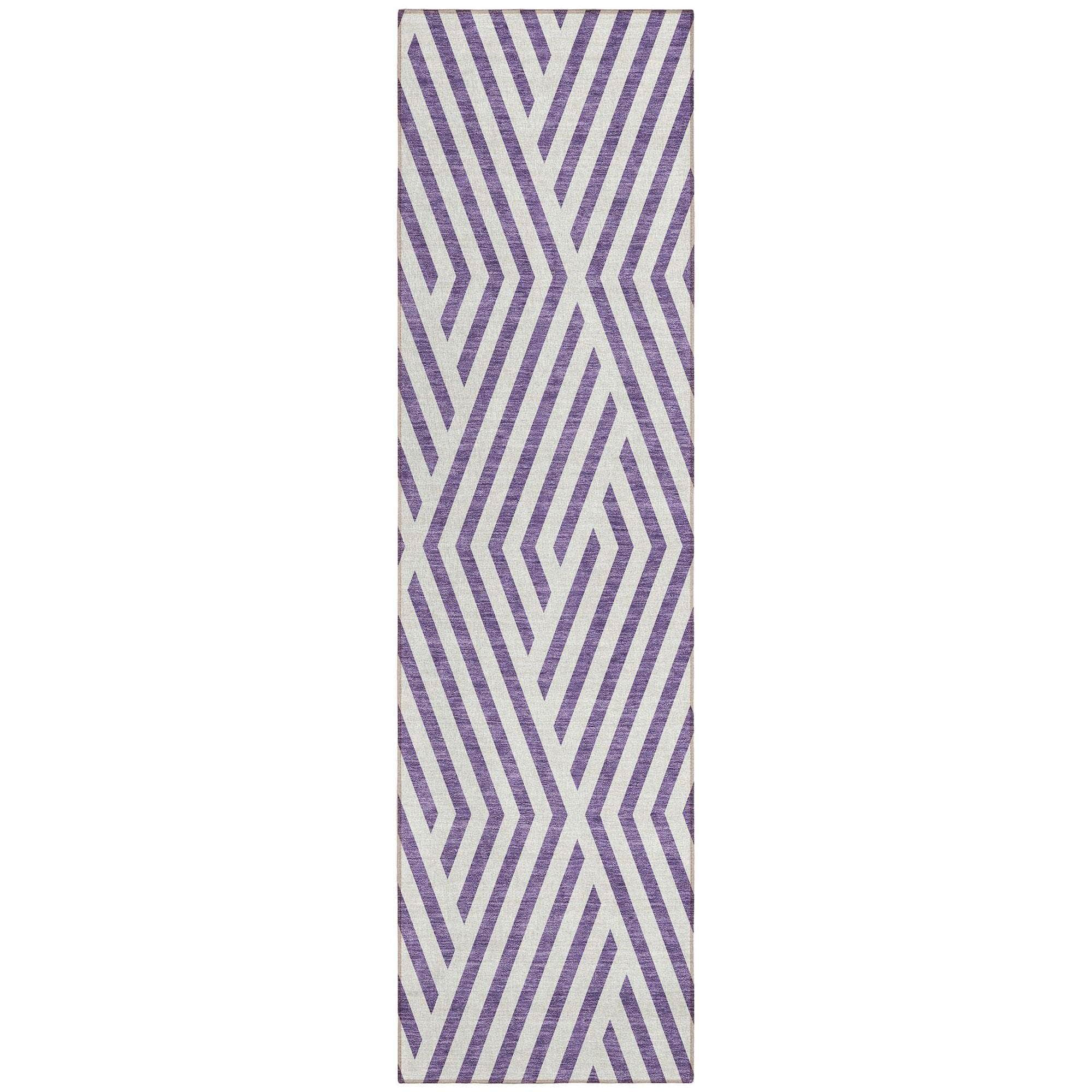 Machine Made ACN550 Purple  Rugs 