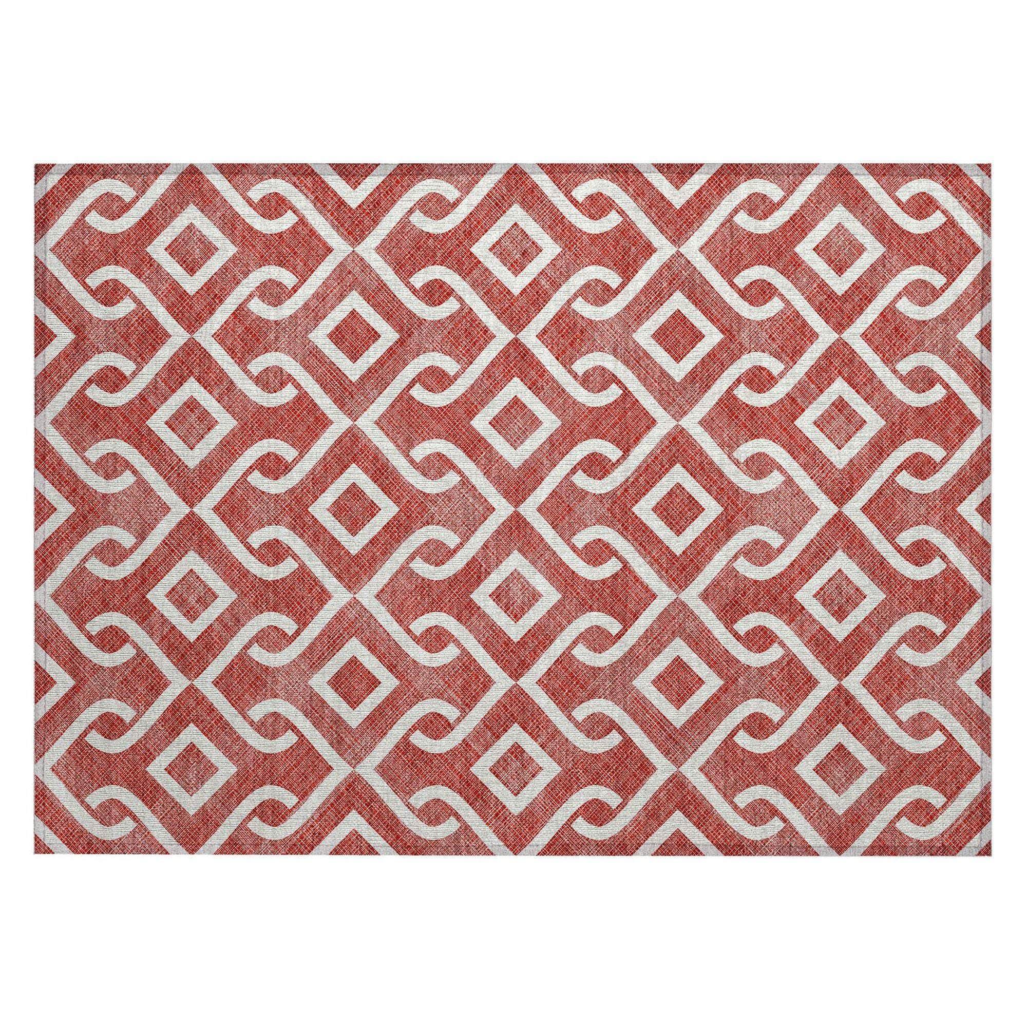 Machine Made ACN621 Red  Rugs 
