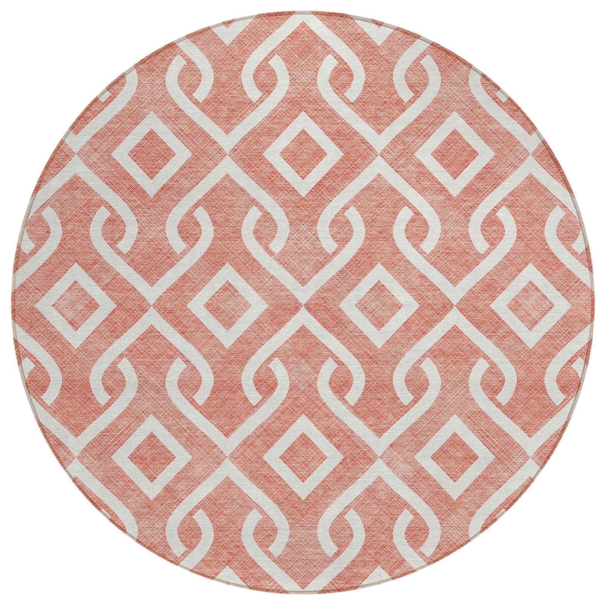 Machine Made ACN621 Salmon Orange Rugs 