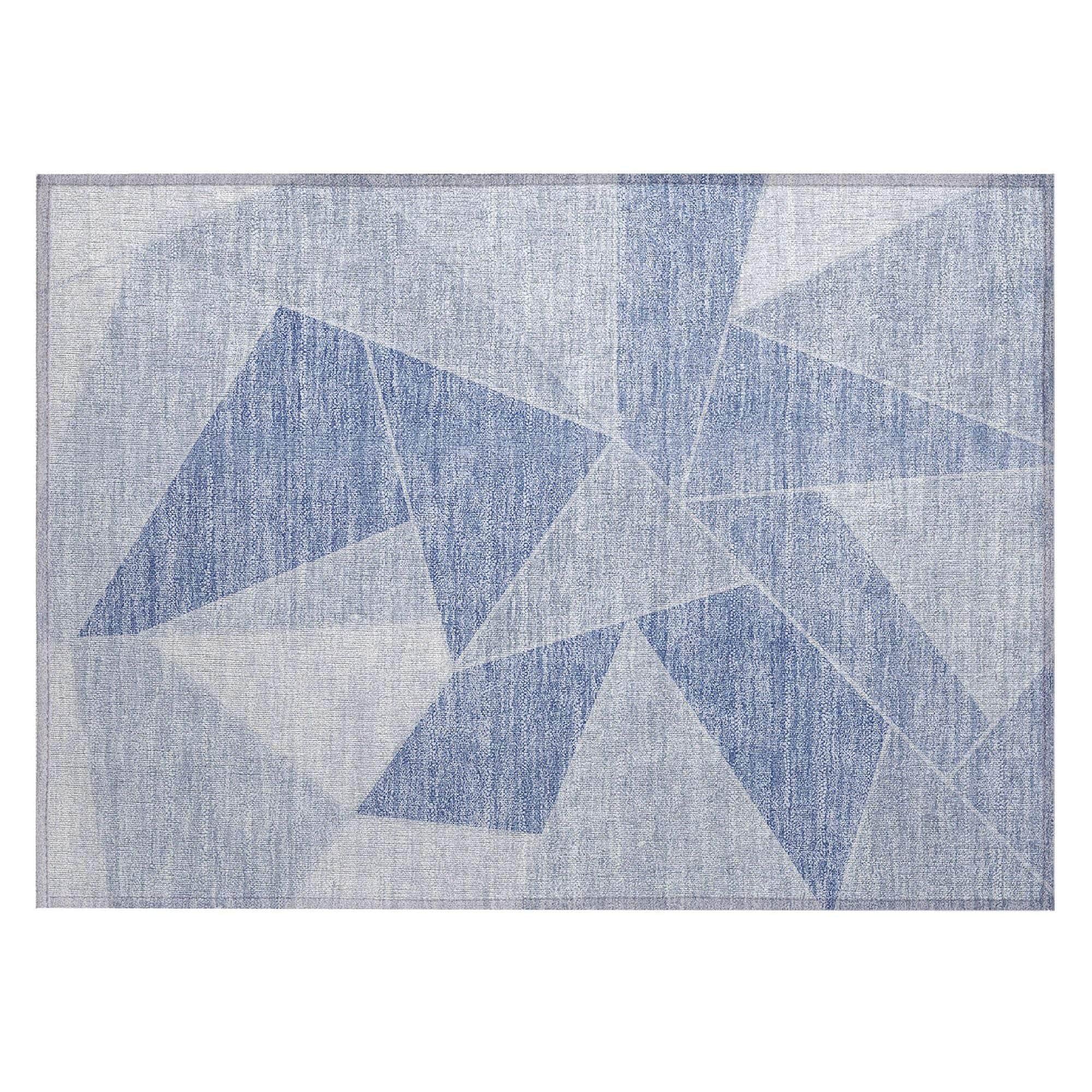 Machine Made ACN636 Sky Blue Rugs 