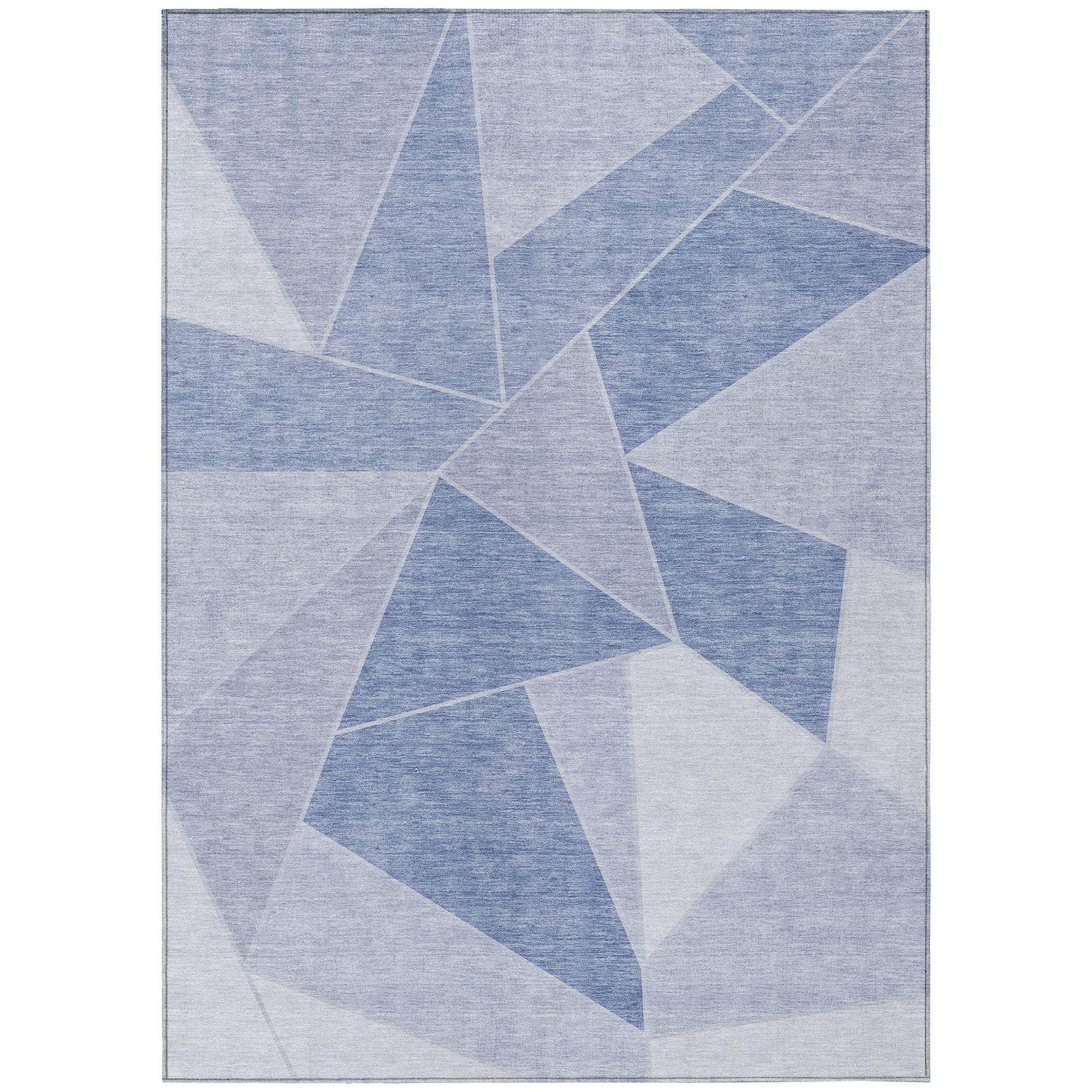 Machine Made ACN636 Sky Blue Rugs 