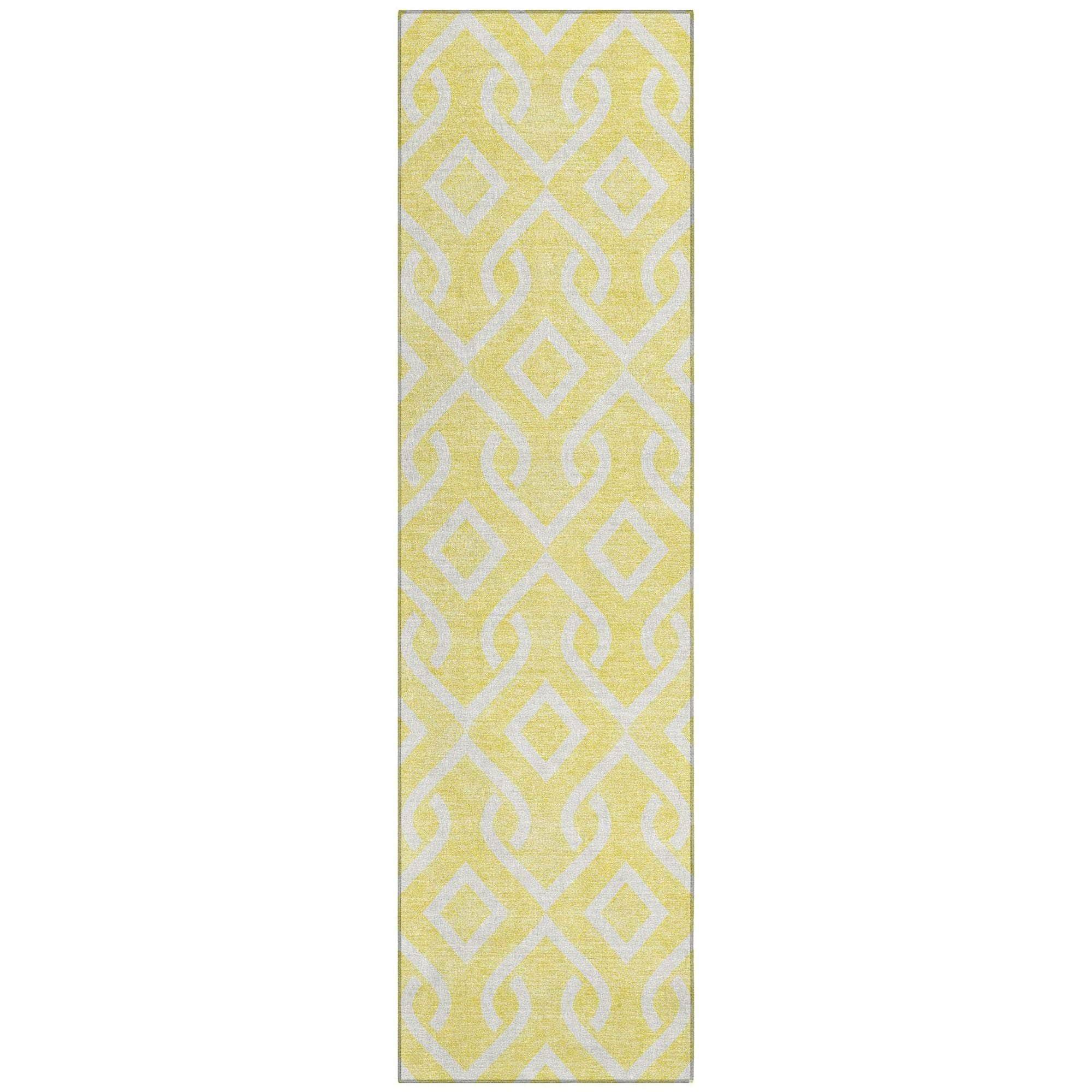 Machine Made ACN621 Yellow Gold Rugs 