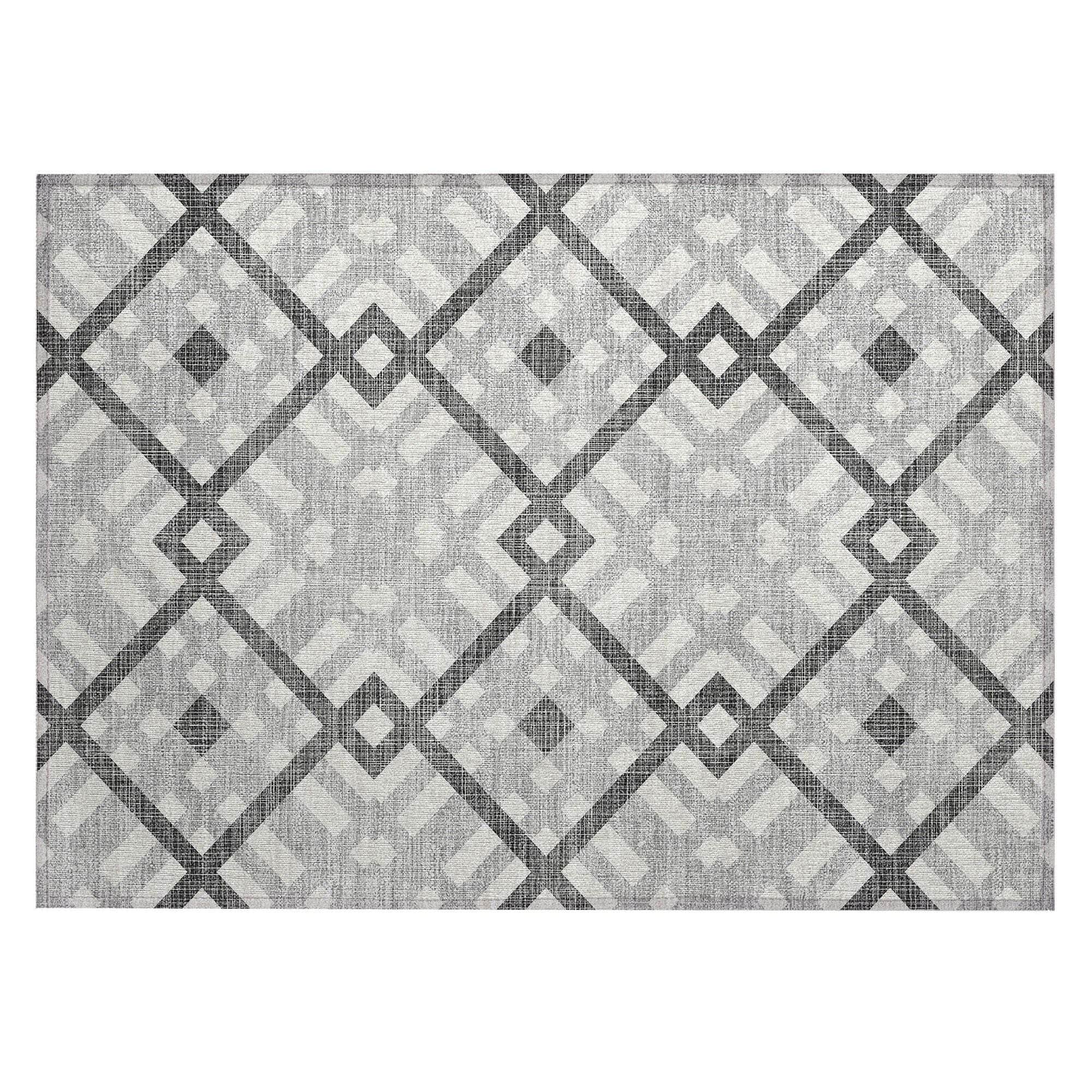Machine Made ACN616 Gray  Rugs 