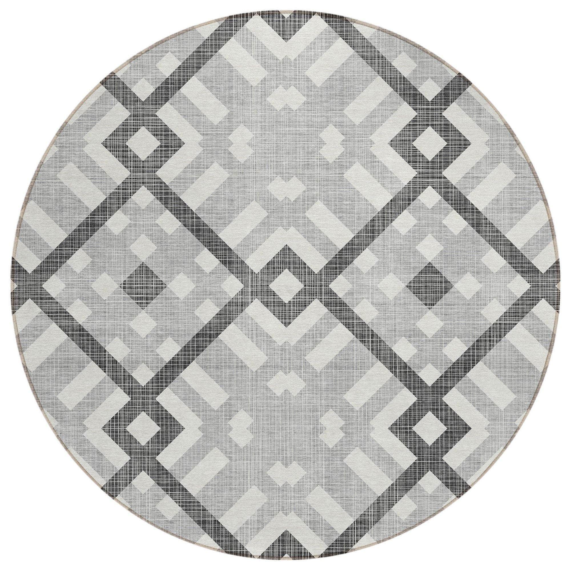 Machine Made ACN616 Gray  Rugs 